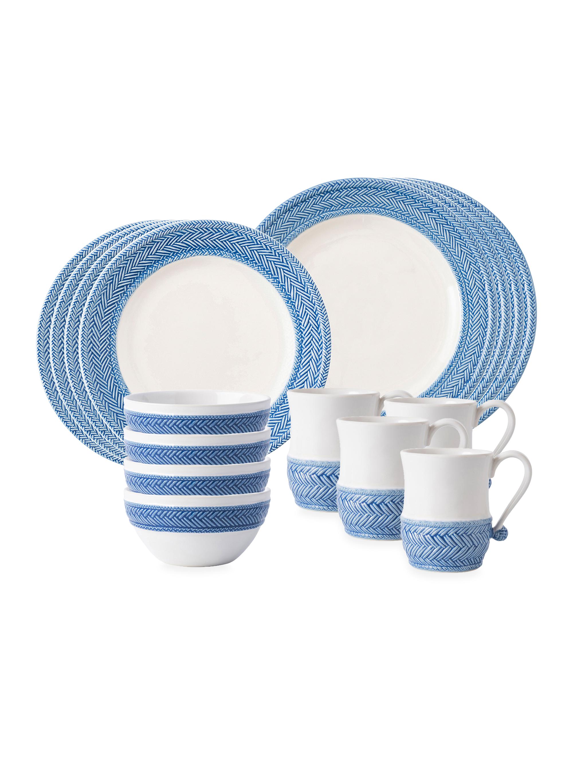 Juliska Le Panier Ceramic 16-Piece Dinnerware Set - White Wash