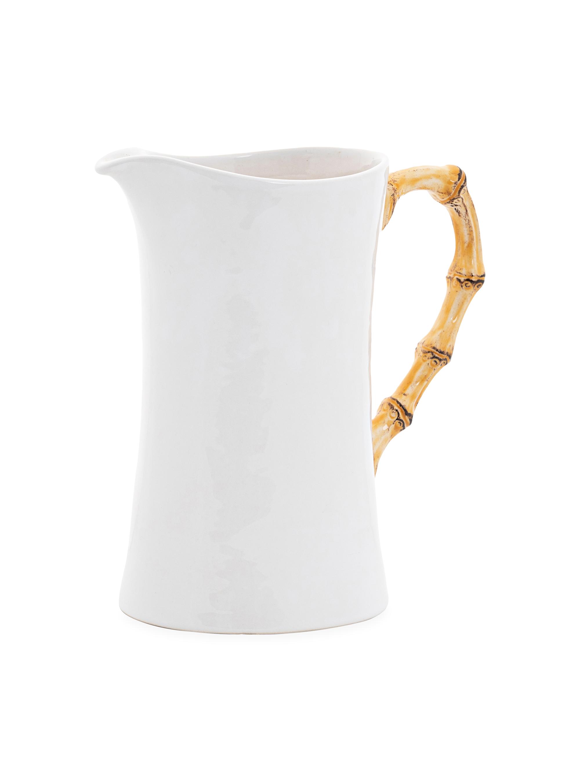Juliska Bamboo Ceramic Large Pitcher - Bamboo Natural