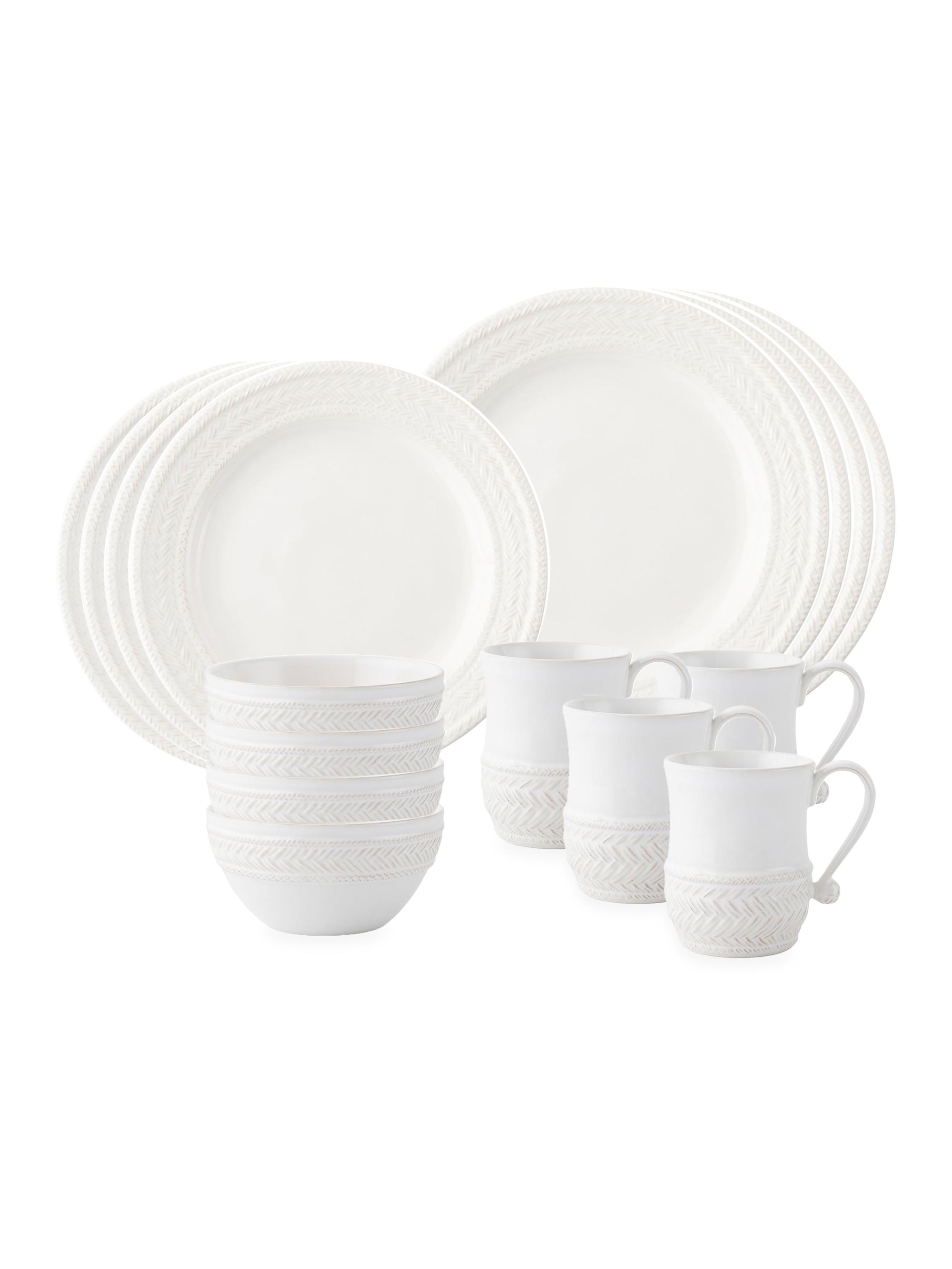 Juliska Le Panier 16-Piece Place Setting - Whitewash