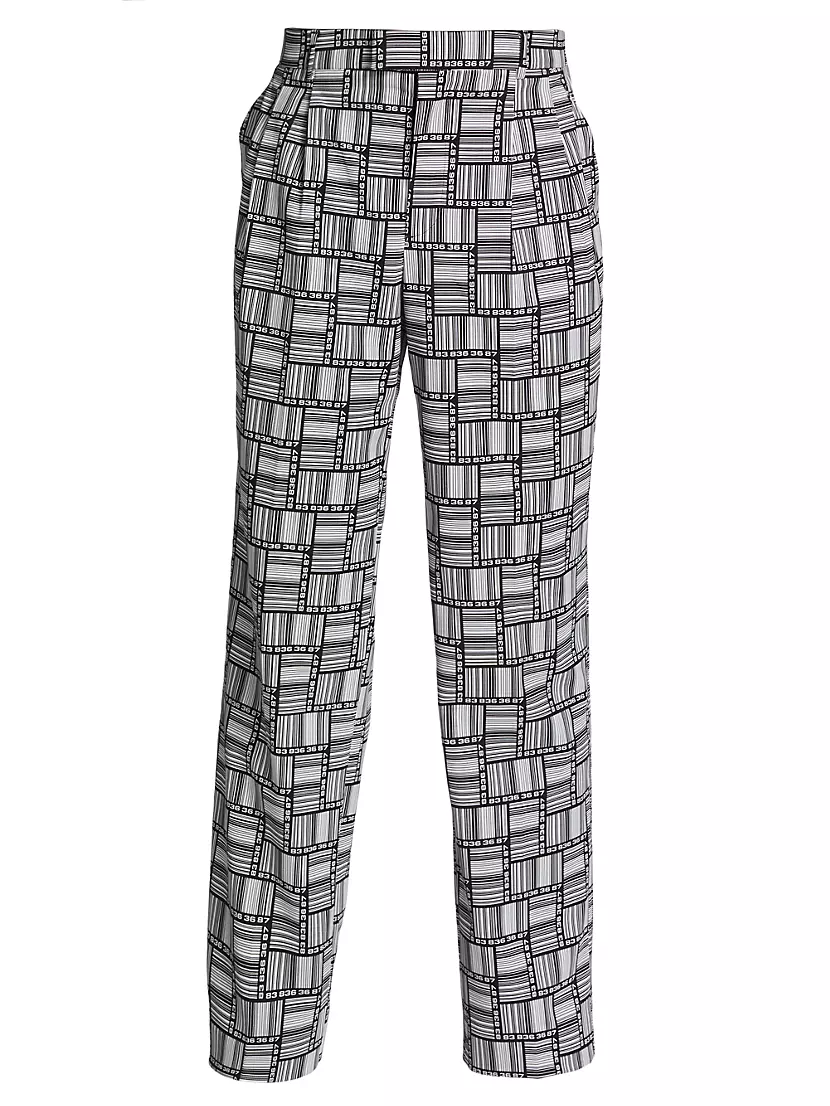 Shop VTMNTS Barcode Monogram Tailored Wool Pants | Saks Fifth Avenue