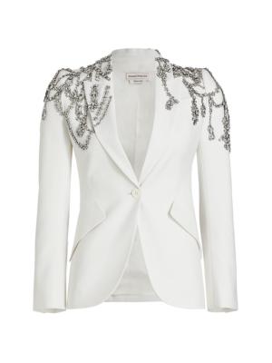 Off-White Bling embellished single-breasted blazer - Black