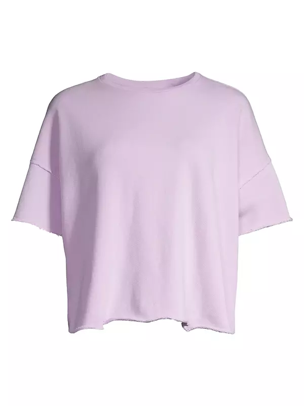 Shop Eileen Fisher Cotton French Terry Boxy Top