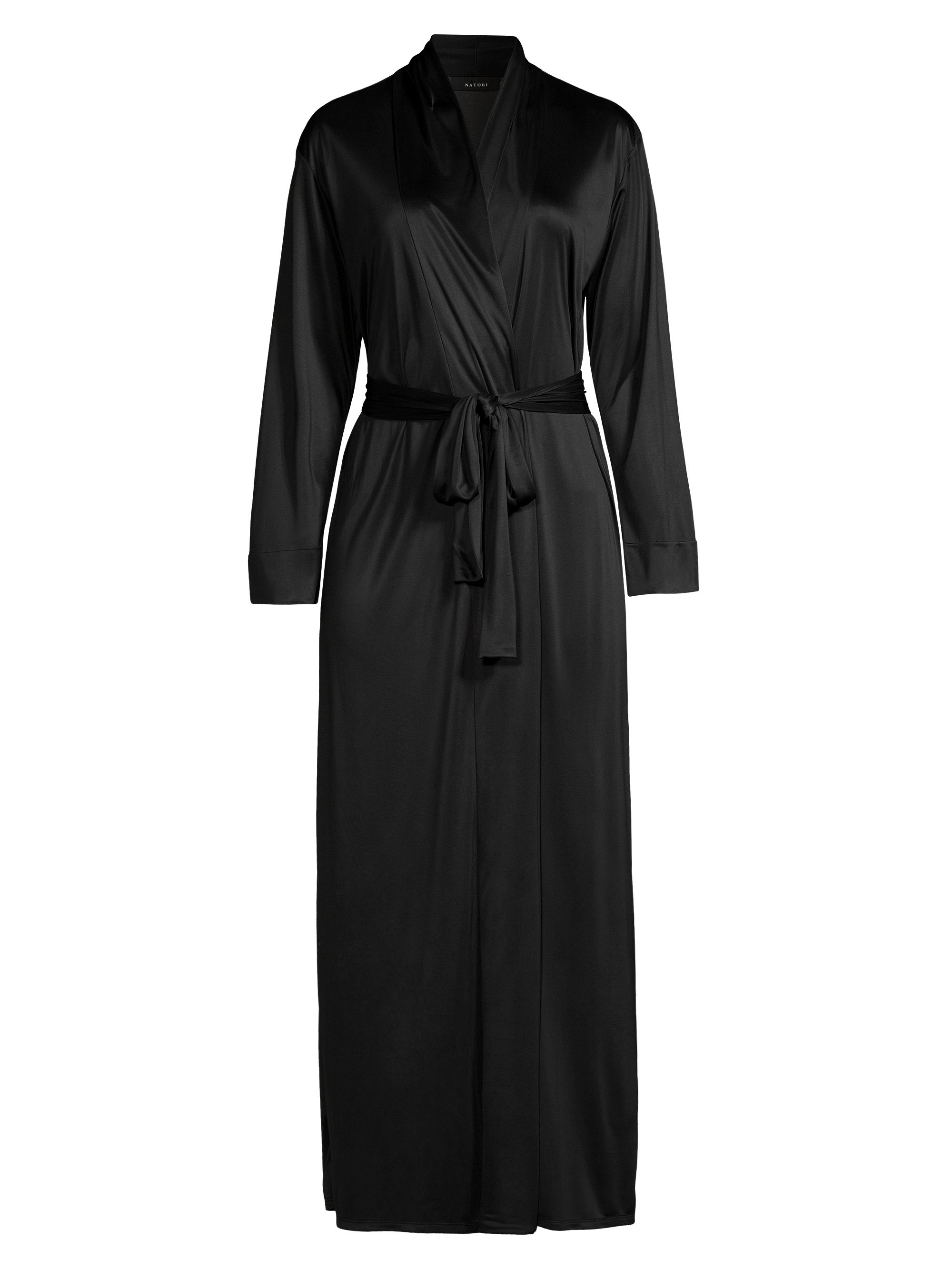 Natori Women's Enchant Long Satin Robe - Black