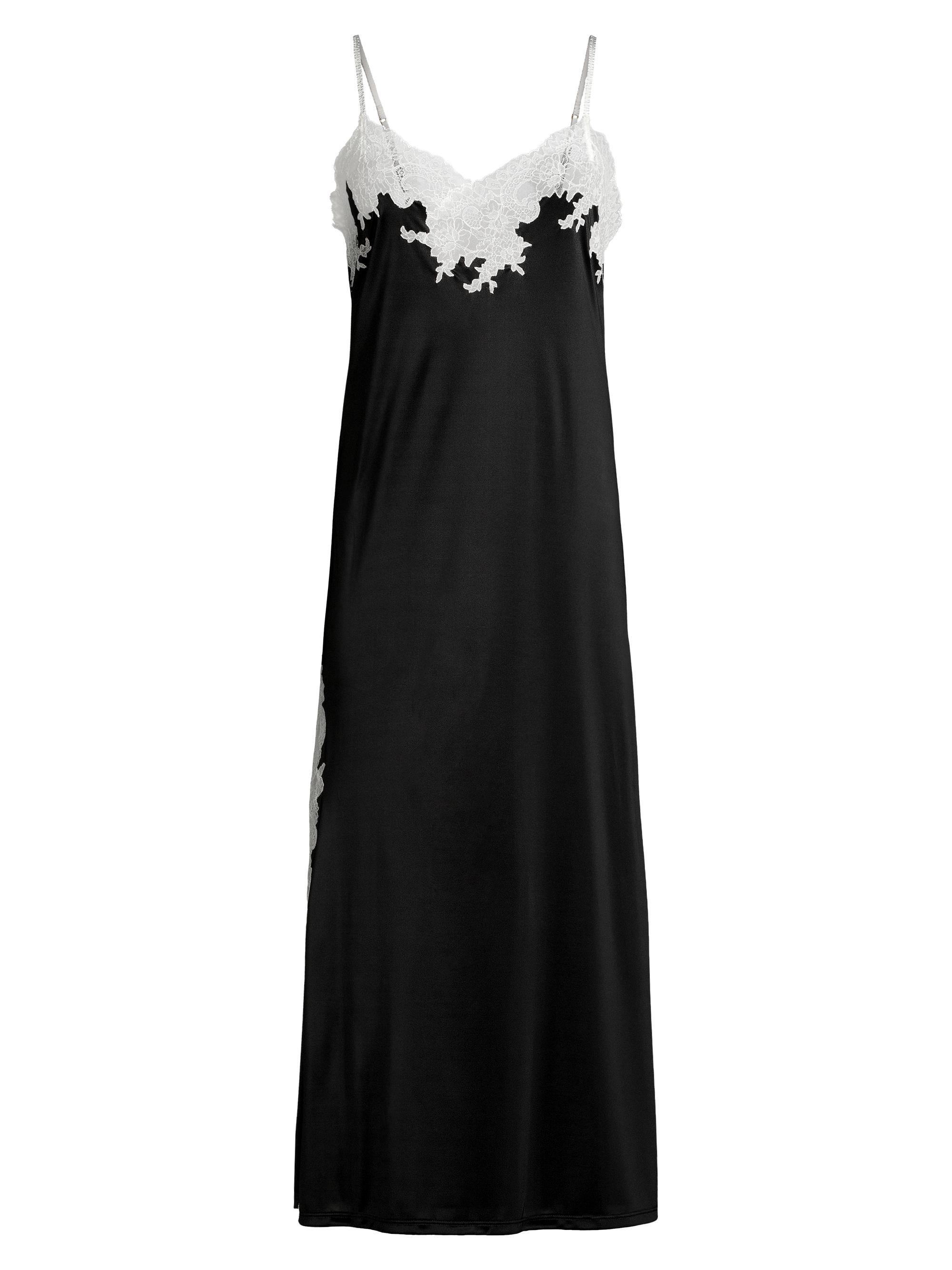 Natori Women's Contrast Lace-Trim Nightdress - Black