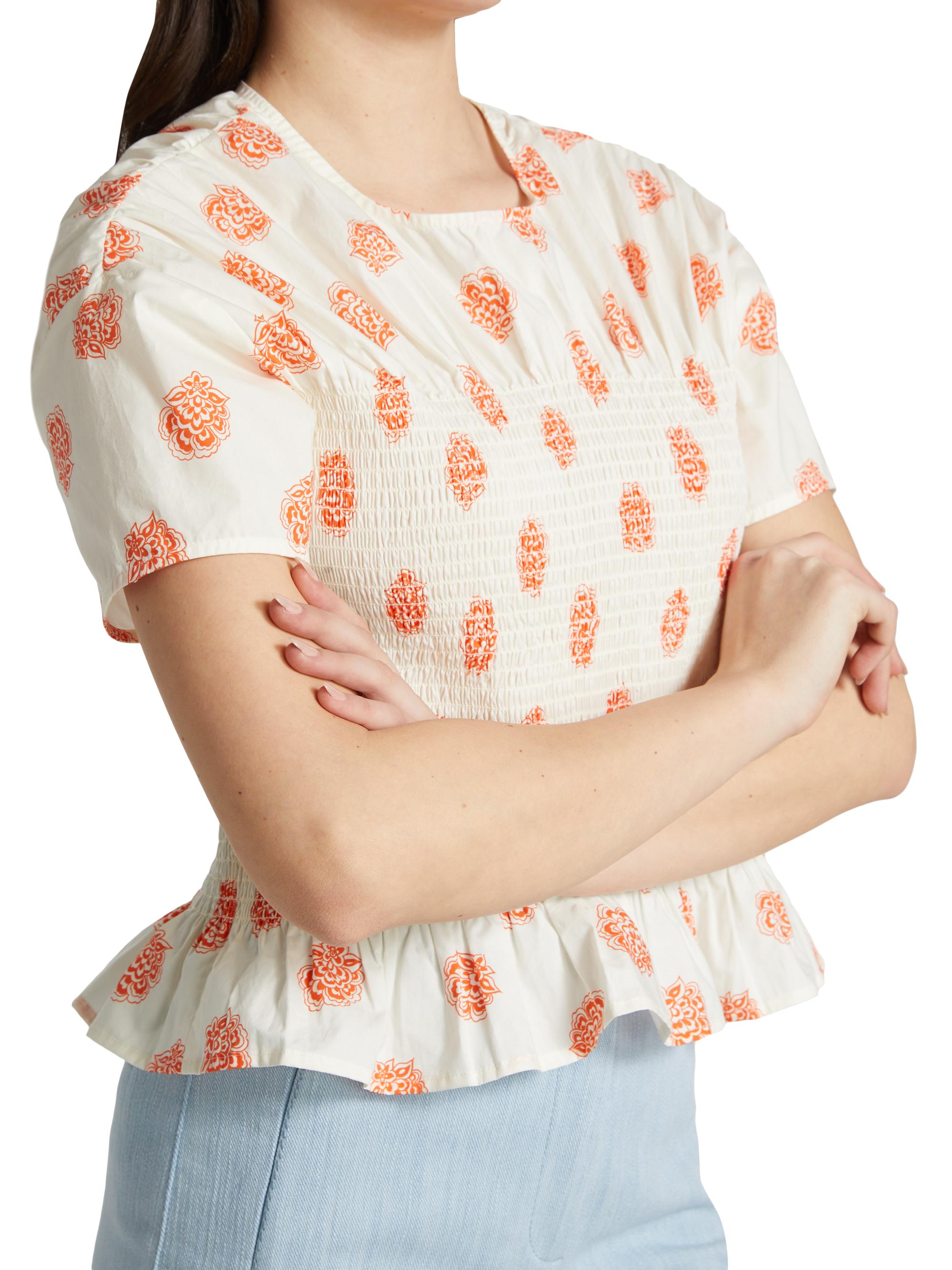 Baum und Pferdgarten Mynowa Smocked Cotton Top | Saks Fifth Avenue