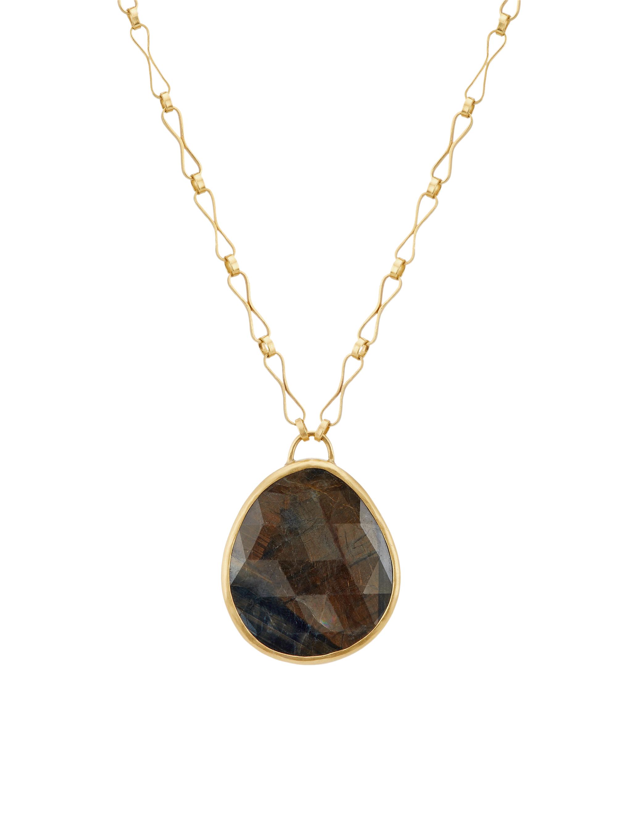 Eli Halili Women's 22K Yellow Gold & Brown Sapphire Pendant Necklace - Yellow Gold