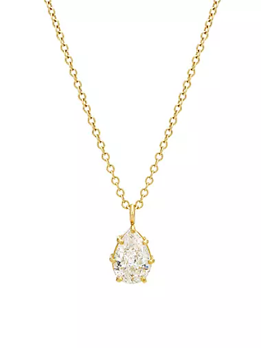 18K & 24K Yellow Gold & Diamond Pendant Necklace