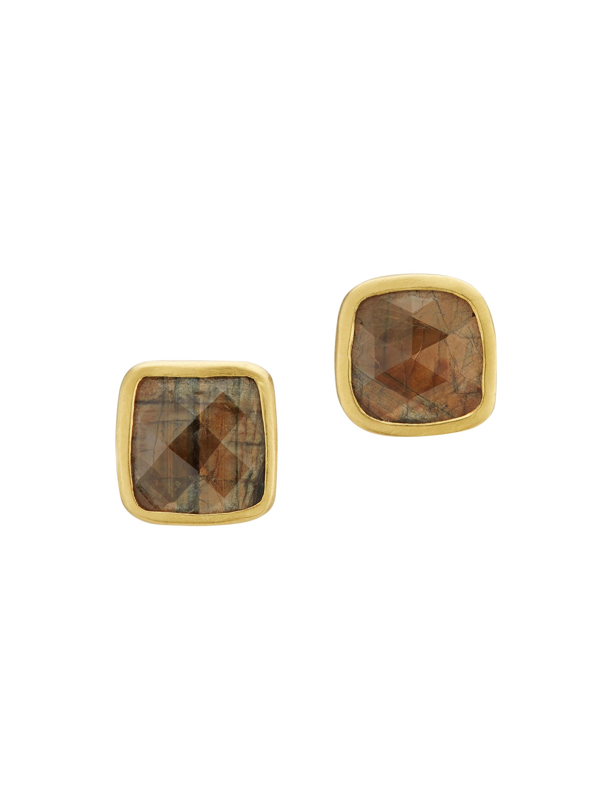 Eli Halili Women's 22K Yellow Gold & Brown-Sapphire Stud Earrings - Yellow Gold