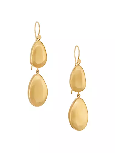 22K Yellow Gold Double-Drop Earrings