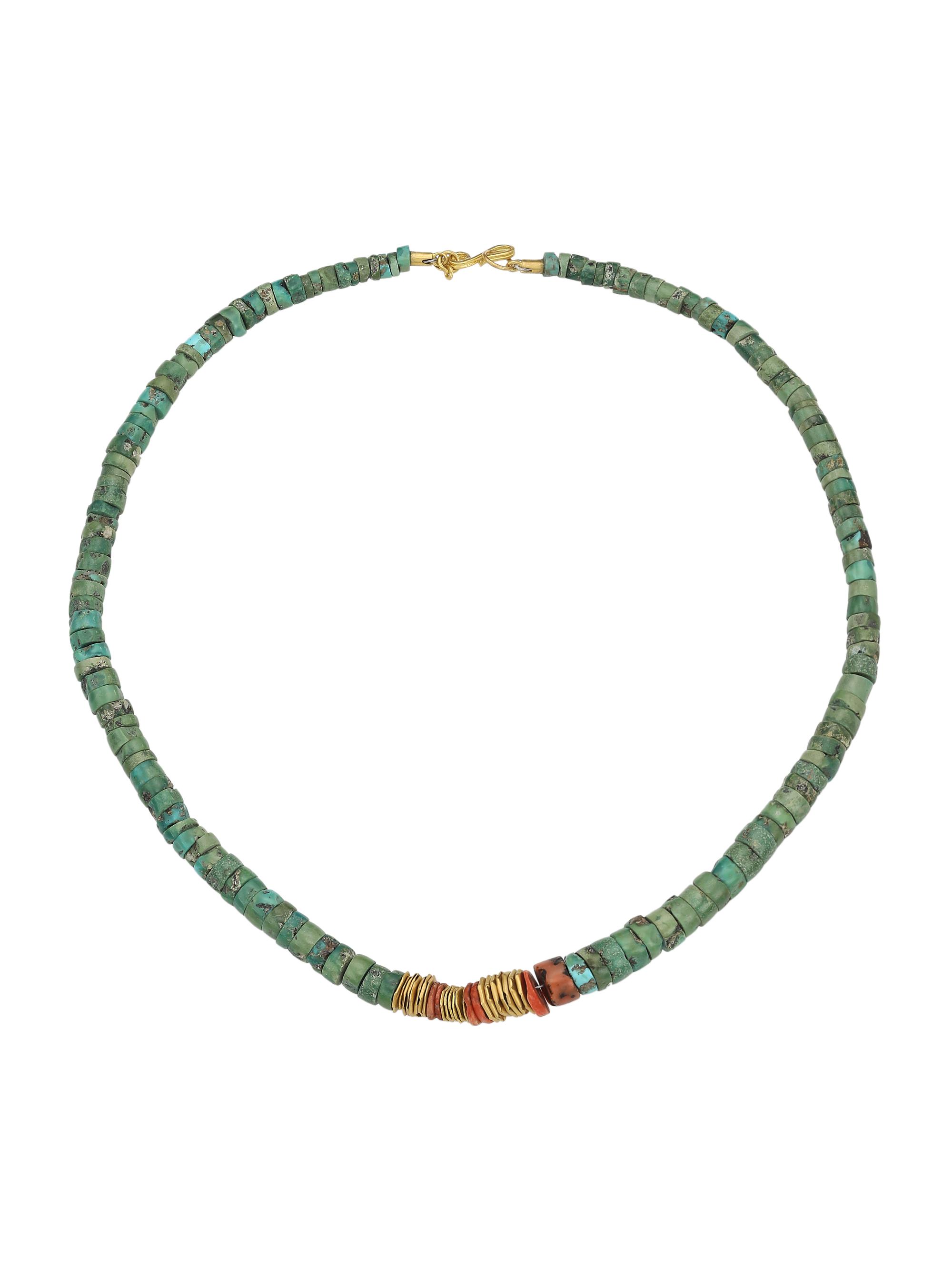 Eli Halili Women's 22K Yellow Gold, Turquoise, & Coral Beaded Necklace - Yellow Gold