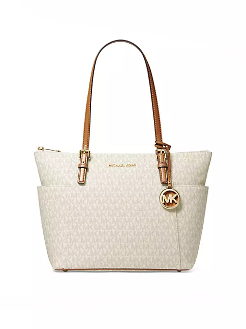 Michael Kors Optic White Charlotte Large Top Zip Tote, Best Price and  Reviews