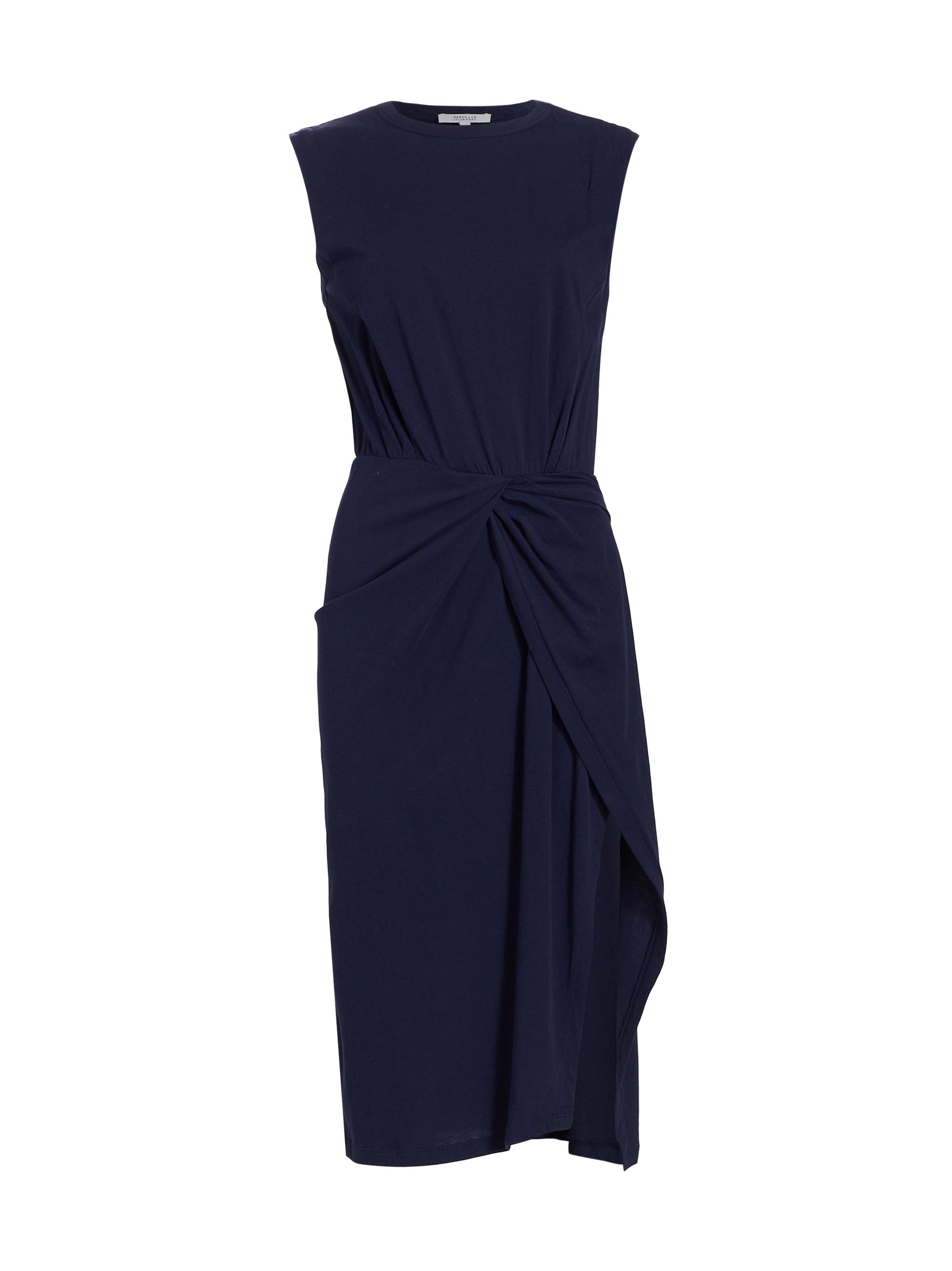 Derek Lam 10 Crosby Women's Landry Twist-Front Jersey Dress - Navy