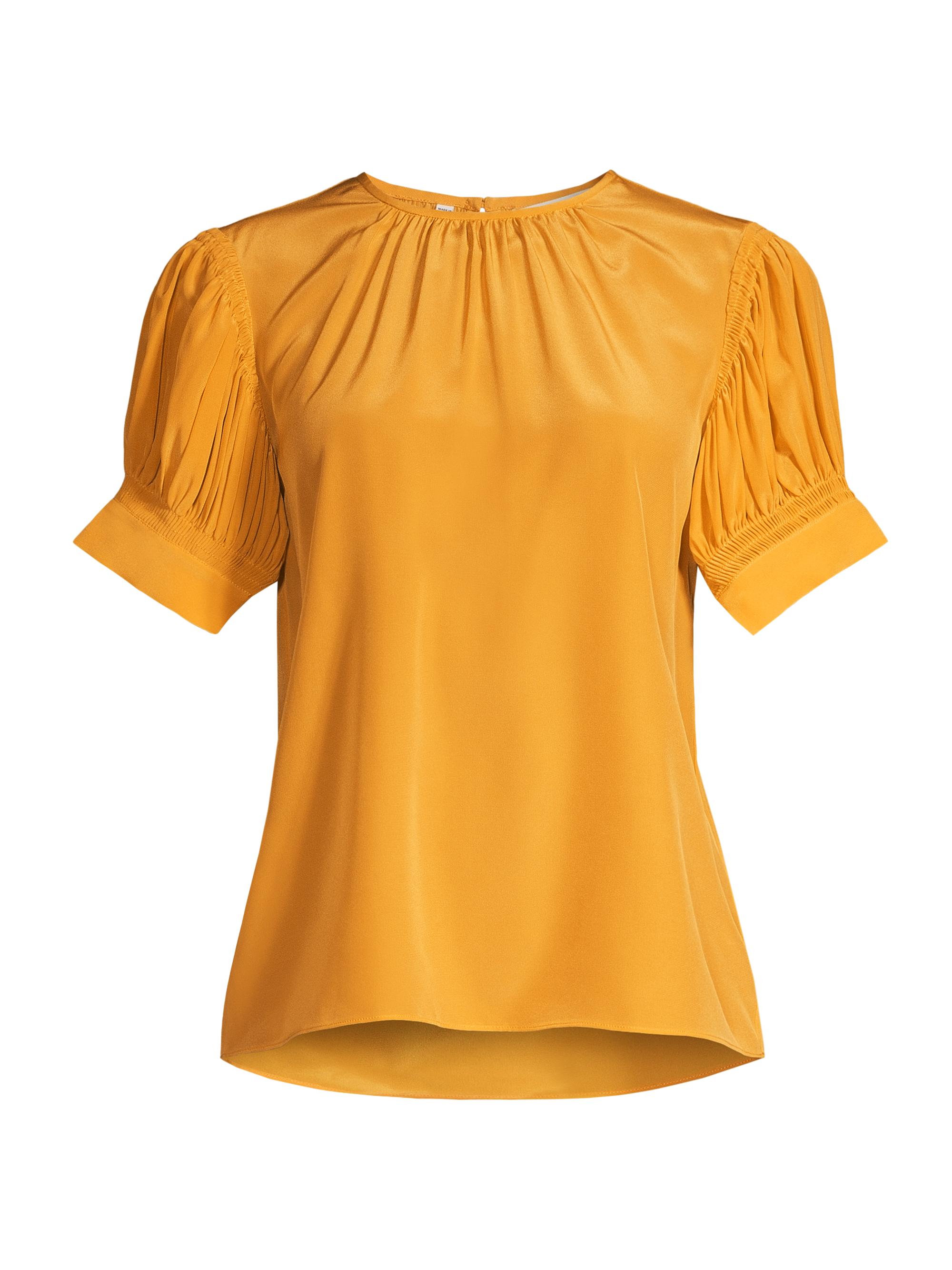Rebecca Taylor Women's Silk Short-Sleeve Blouse - Zinnia
