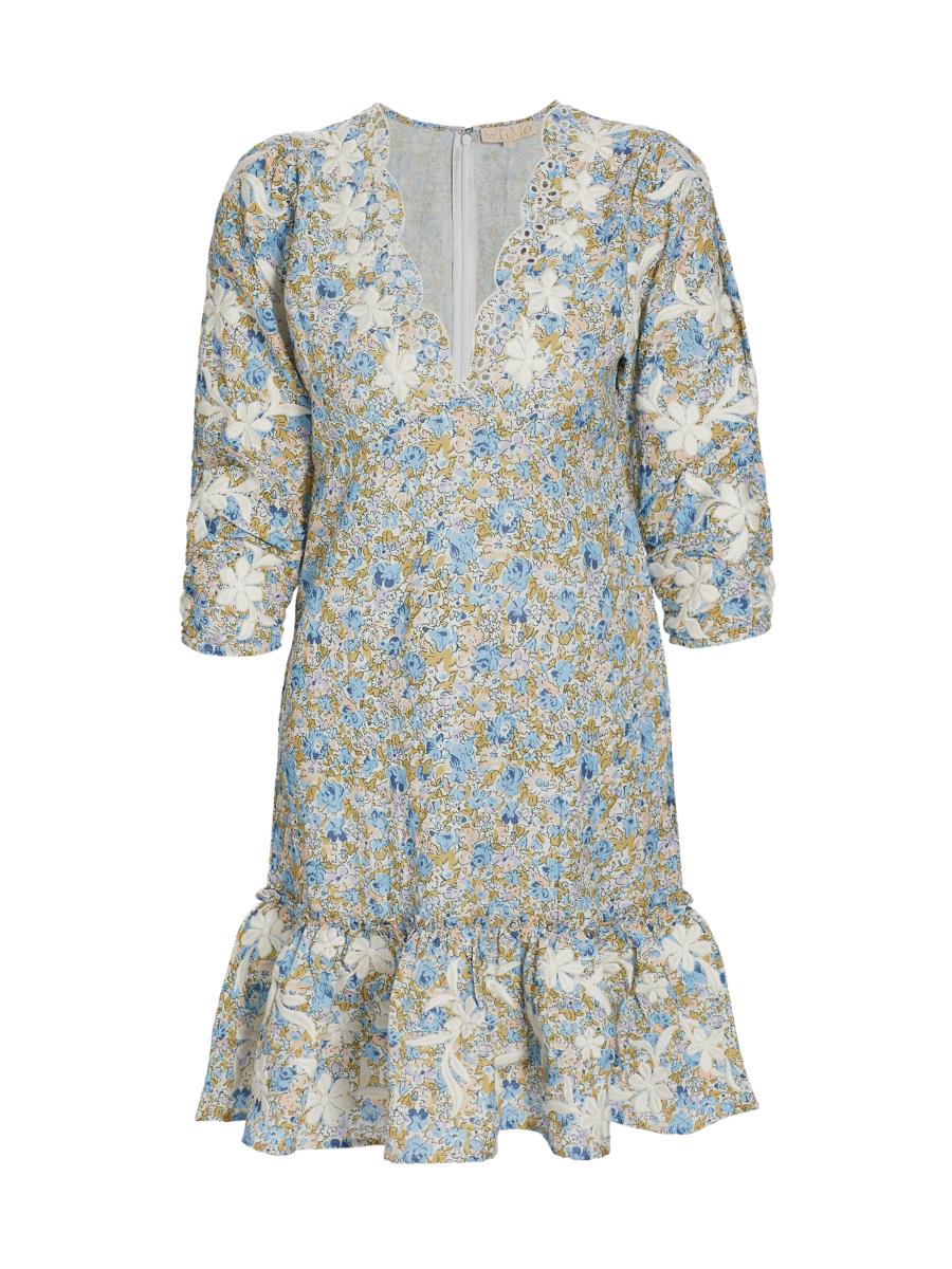 bytimo linen mini dress byTiMo Linen-Blend Floral Mini Dress