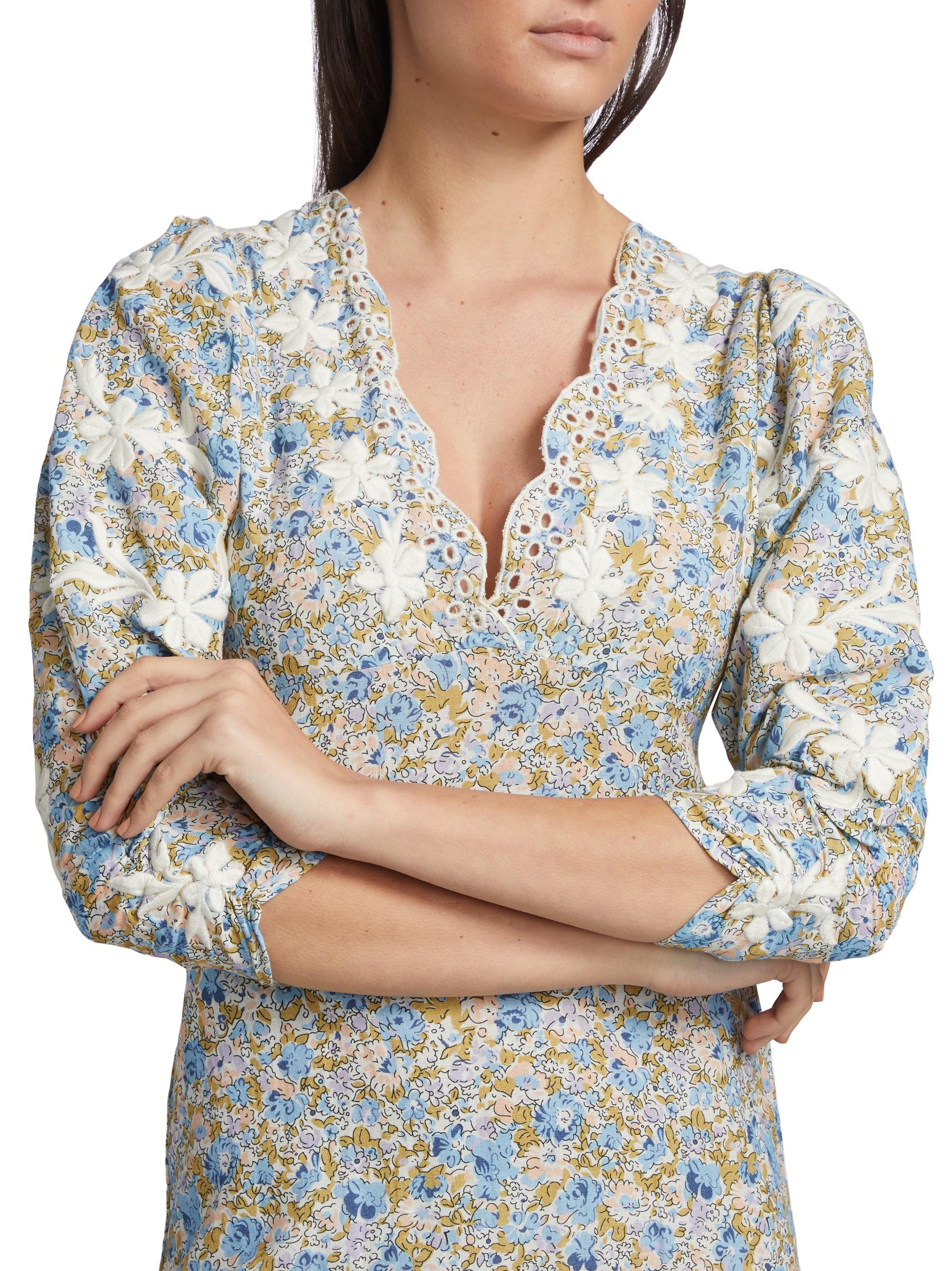 a line dress singapore Aylaya Singapore Maxi Dress In Light Blue Stripe Linen main image 1