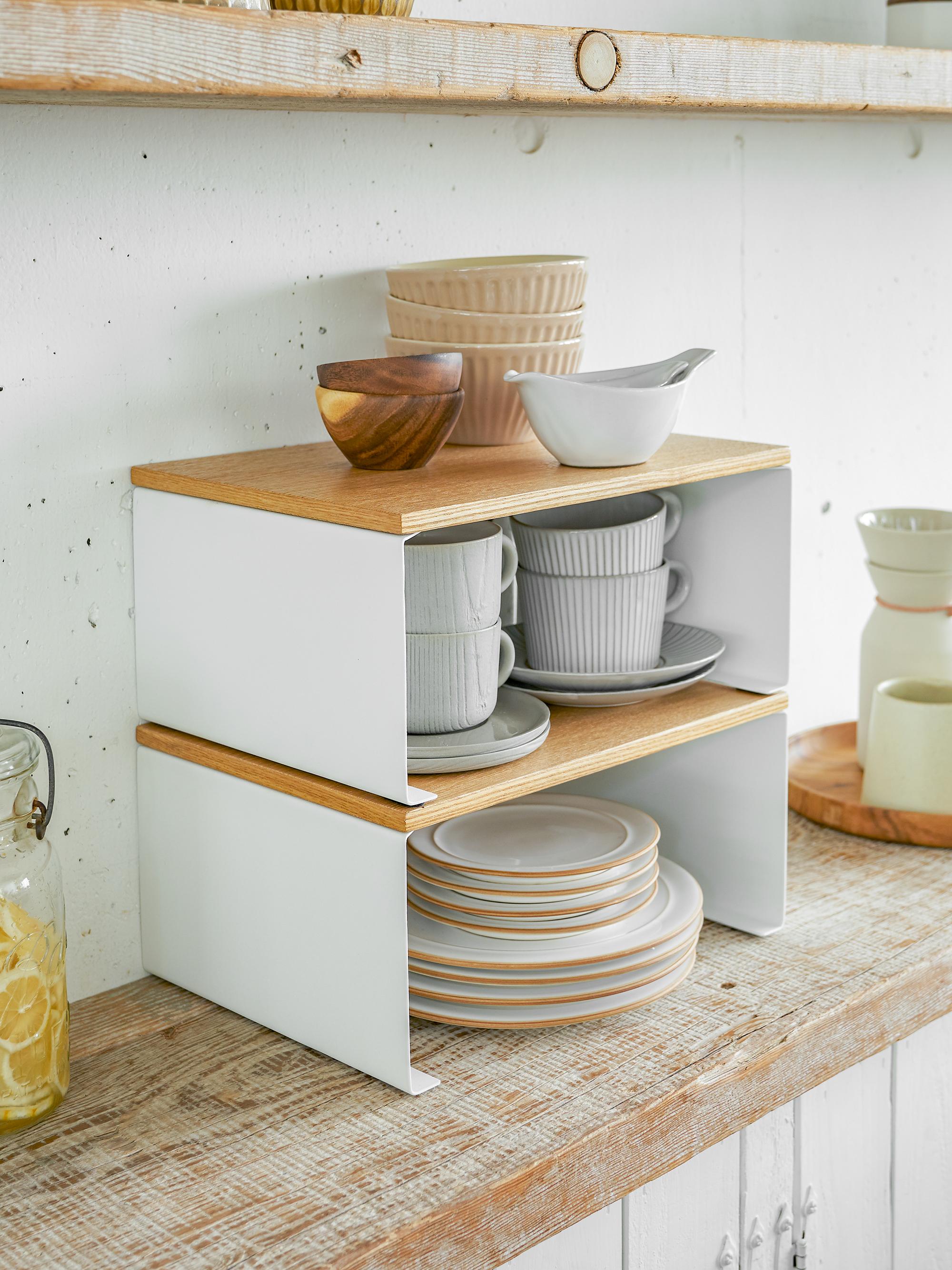 Yamazaki Wooden Stackable Countertop Shelf | Saks Fifth Avenue