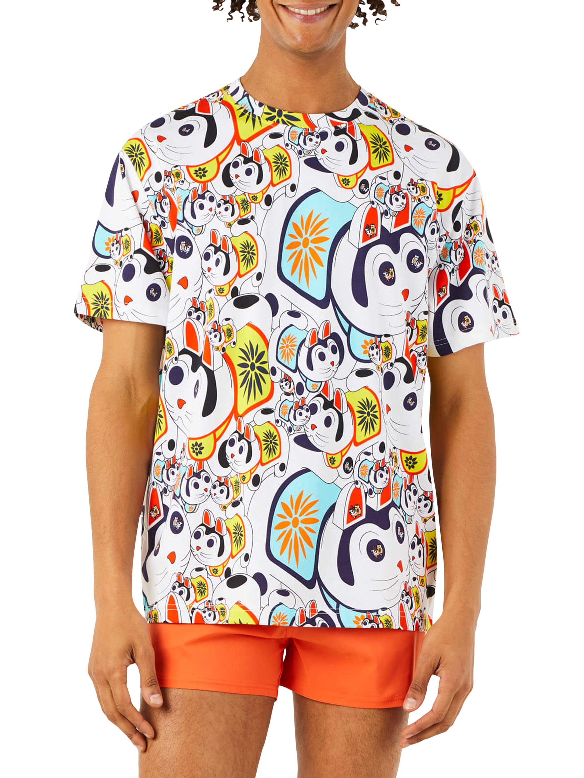 Vilebrequin Men's Multicolored Ted T-Shirt - Blanc