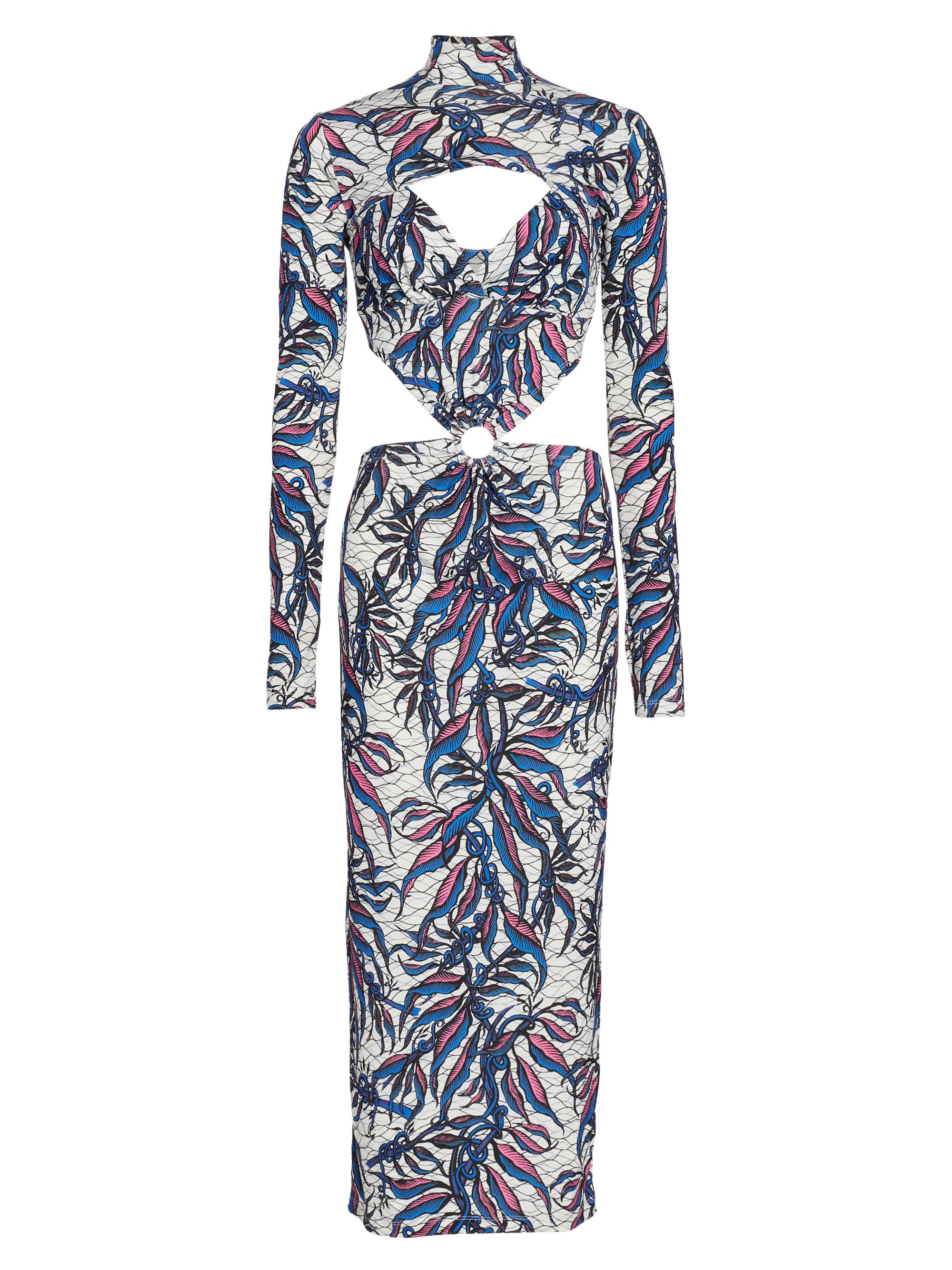 Claude Kameni Women's Printed Cut-Out Maxi Dress - Flower Print