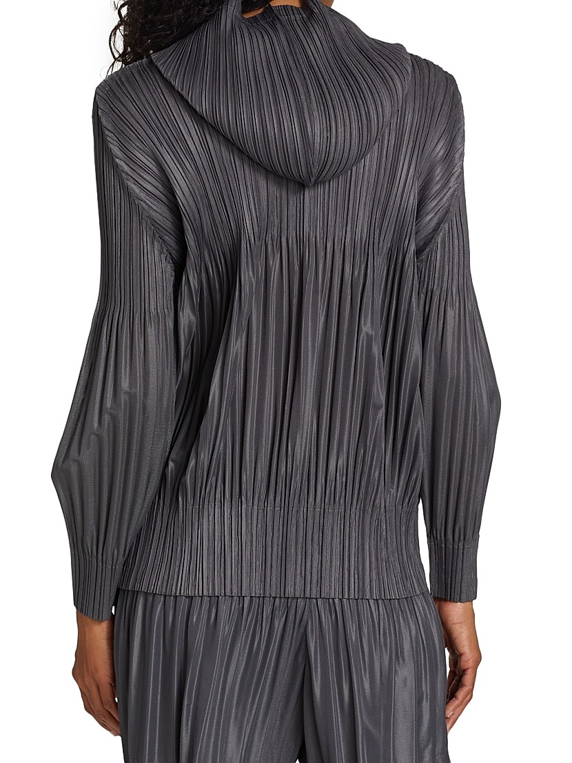 Shop Pleats Please Issey Miyake Fluffy Basics Zip Jacket Shop Pleats Please Issey Miyake Fluffy Basics Zip Jacket