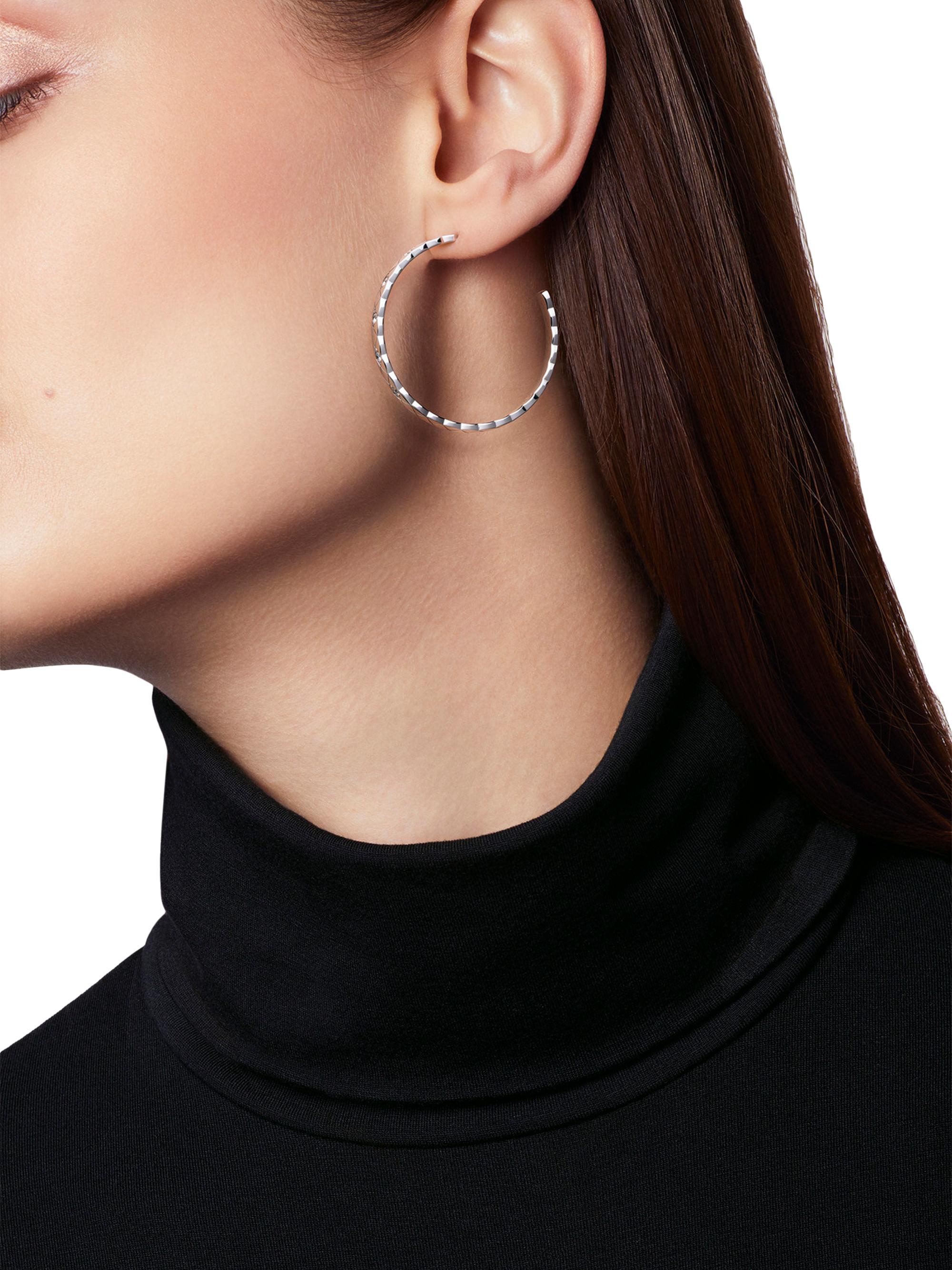 chanel mini hoop earrings