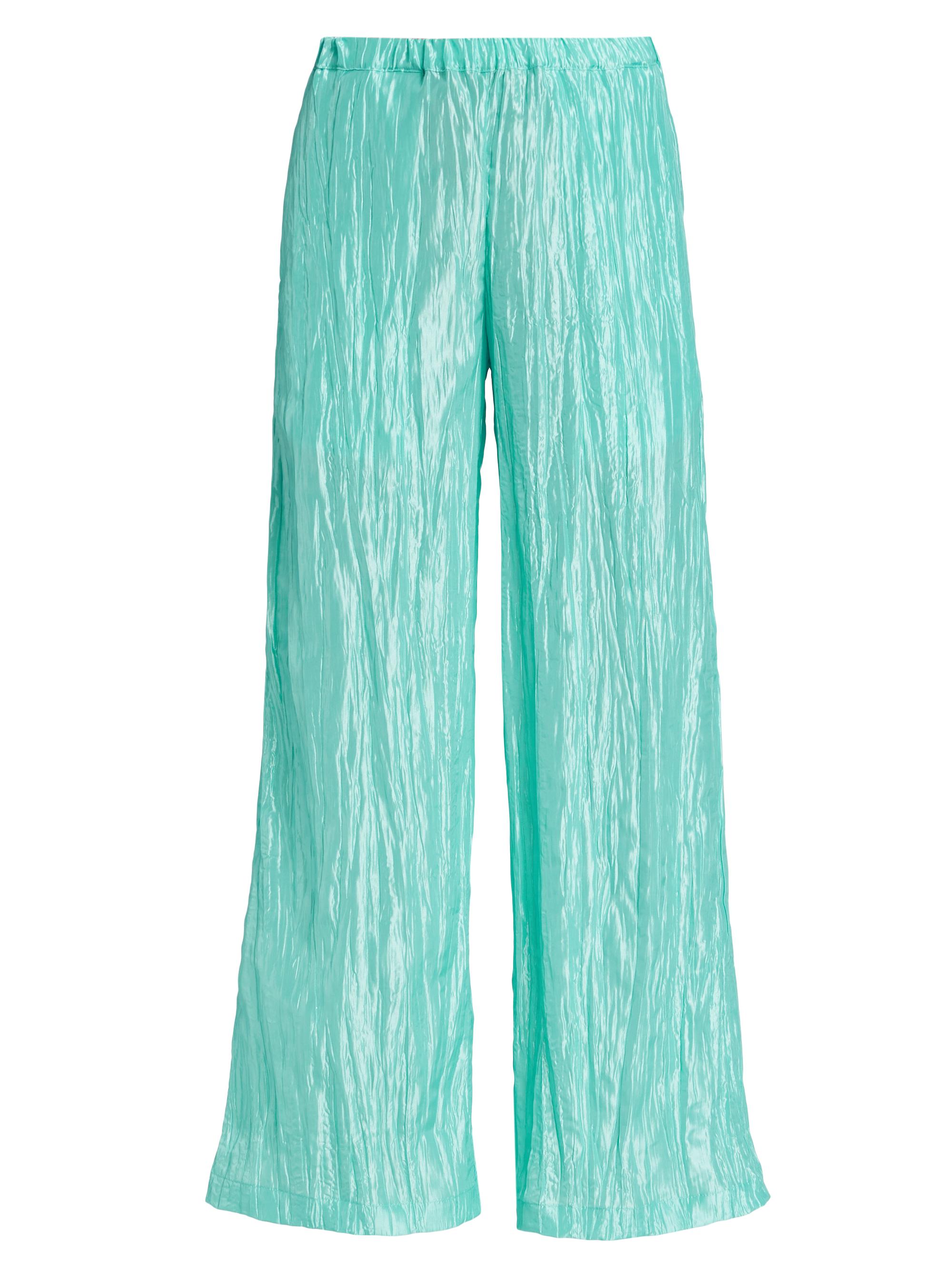 Izayla Women's Crinkled Taffeta Pants - Tiffany Blue