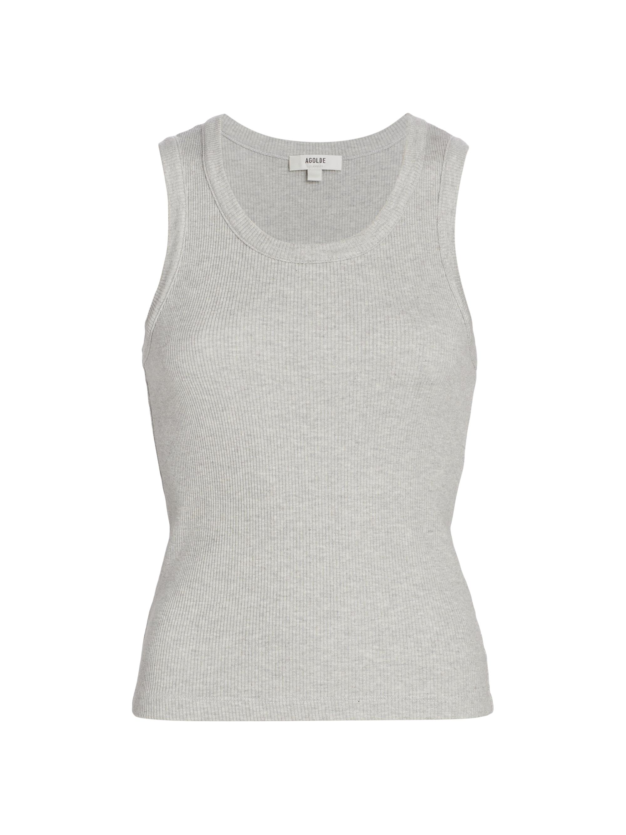 Agolde Women's Poppy Scoopneck Tank Top - Grey Heather