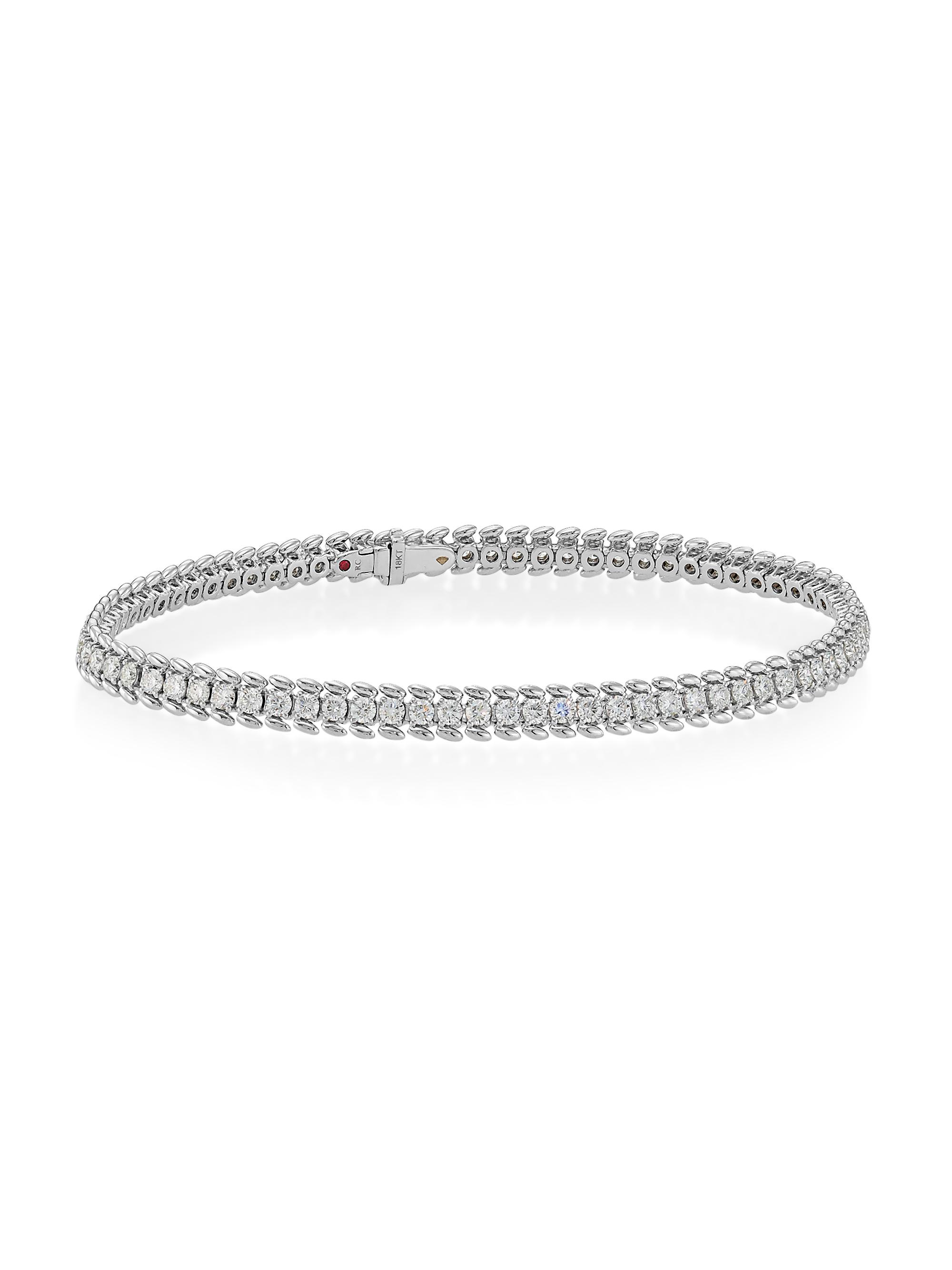 Roberto Coin Women's 18K White Gold & 2.68 TCW Diamond Tennis Bracelet
