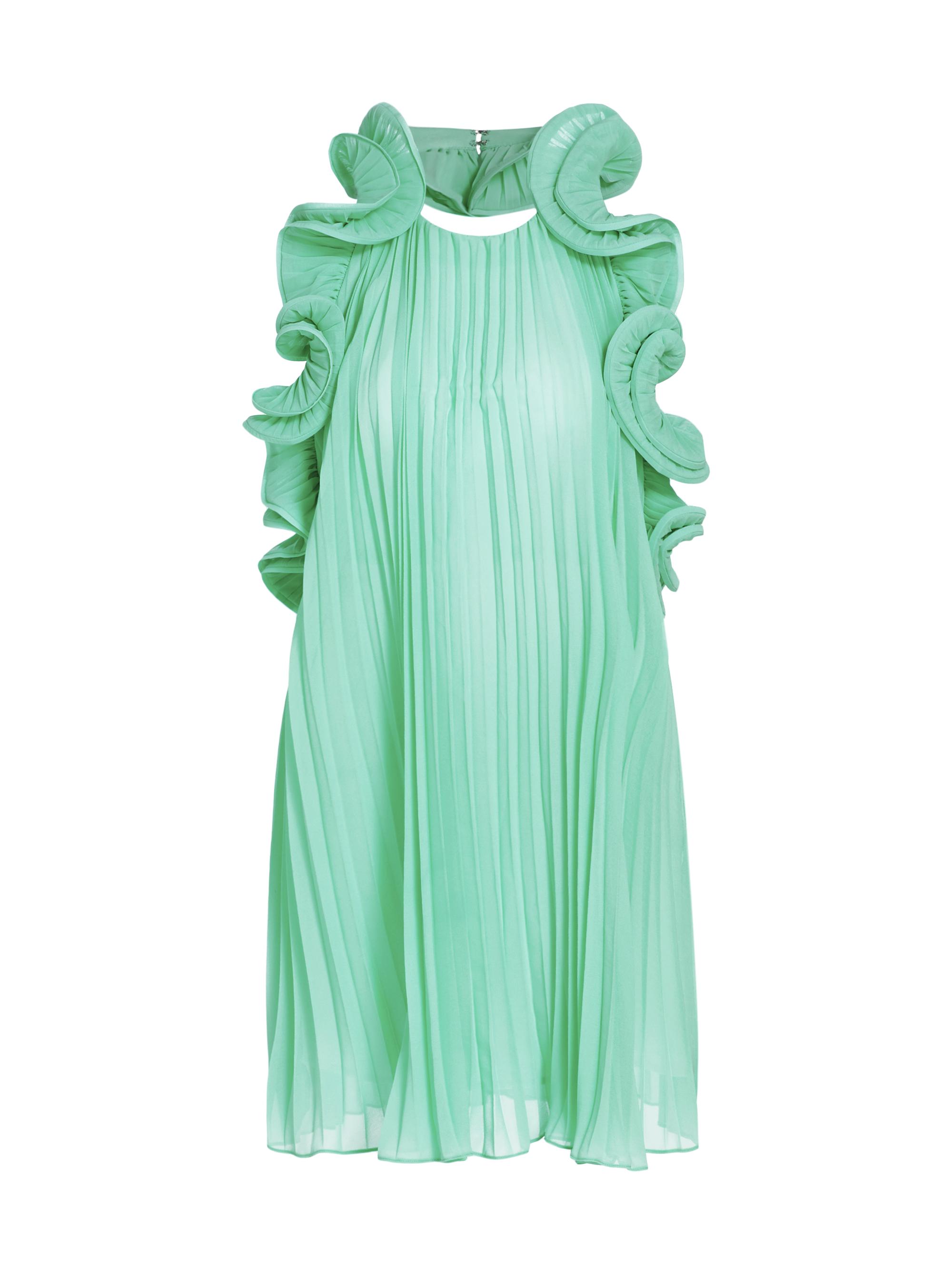 Amur Women's Mimi Plissé Minidress - Miami Sky