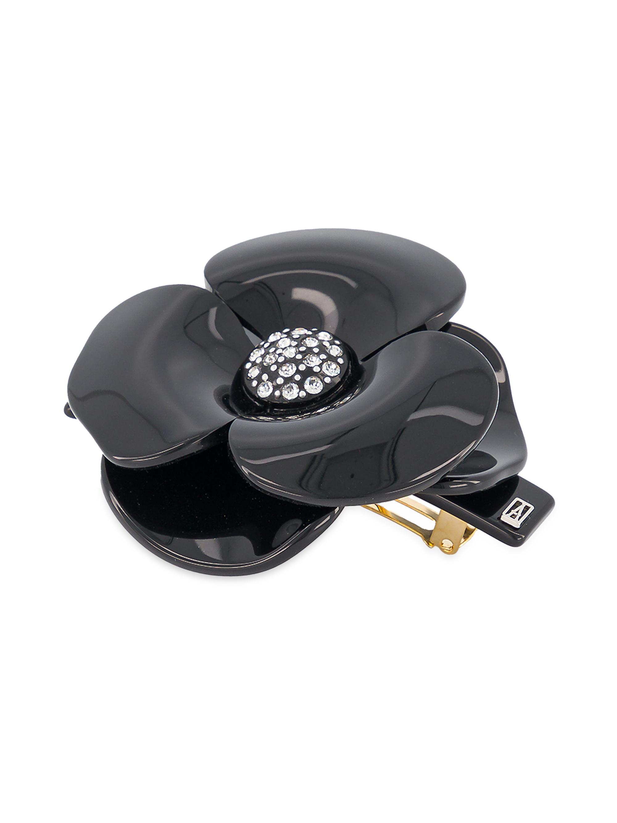 Alexandre de Paris Women's Camelia Barrette - Noir