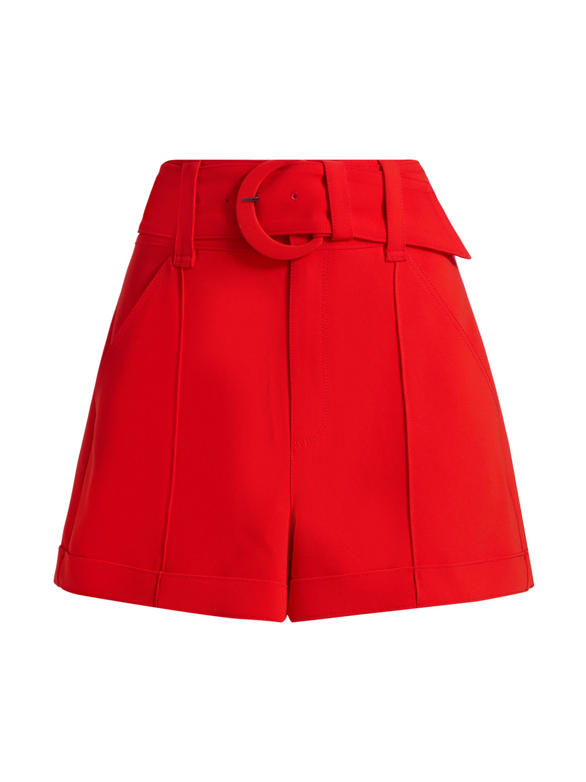 Cinq à Sept Women's Aldi Belted High-Waisted Shorts - Bisou