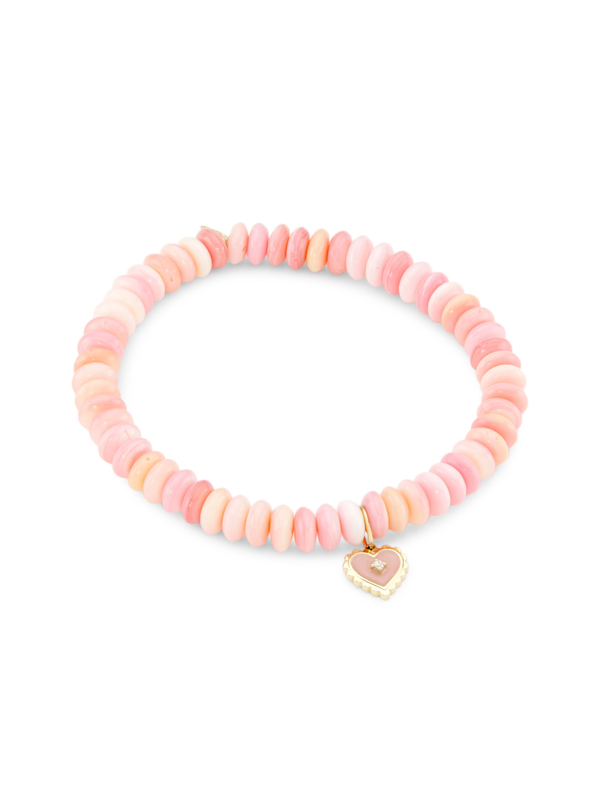 Sydney Evan Women's 14K Yellow Gold, Conch-Shell, & Diamond Beaded Bracelet