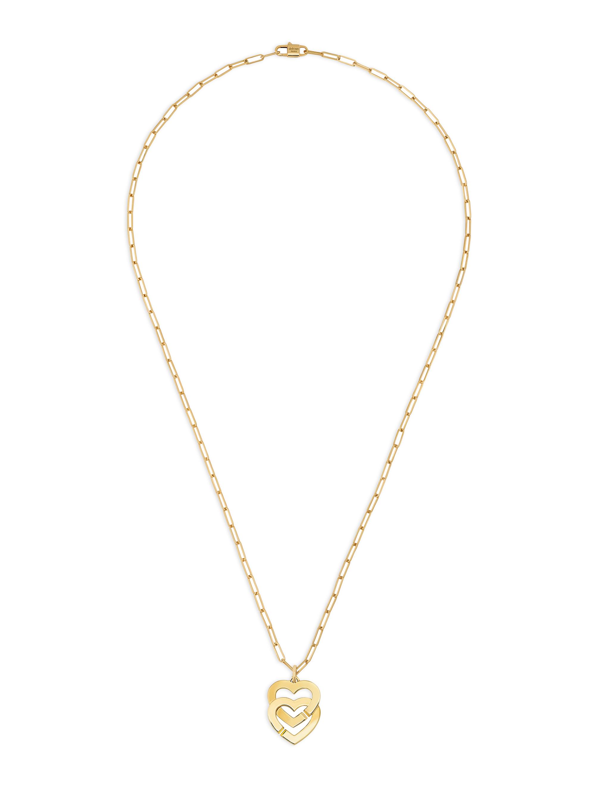 Dinh Van Women's Double Coeurs 18K Yellow Gold Pendant Necklace - Yellow Gold
