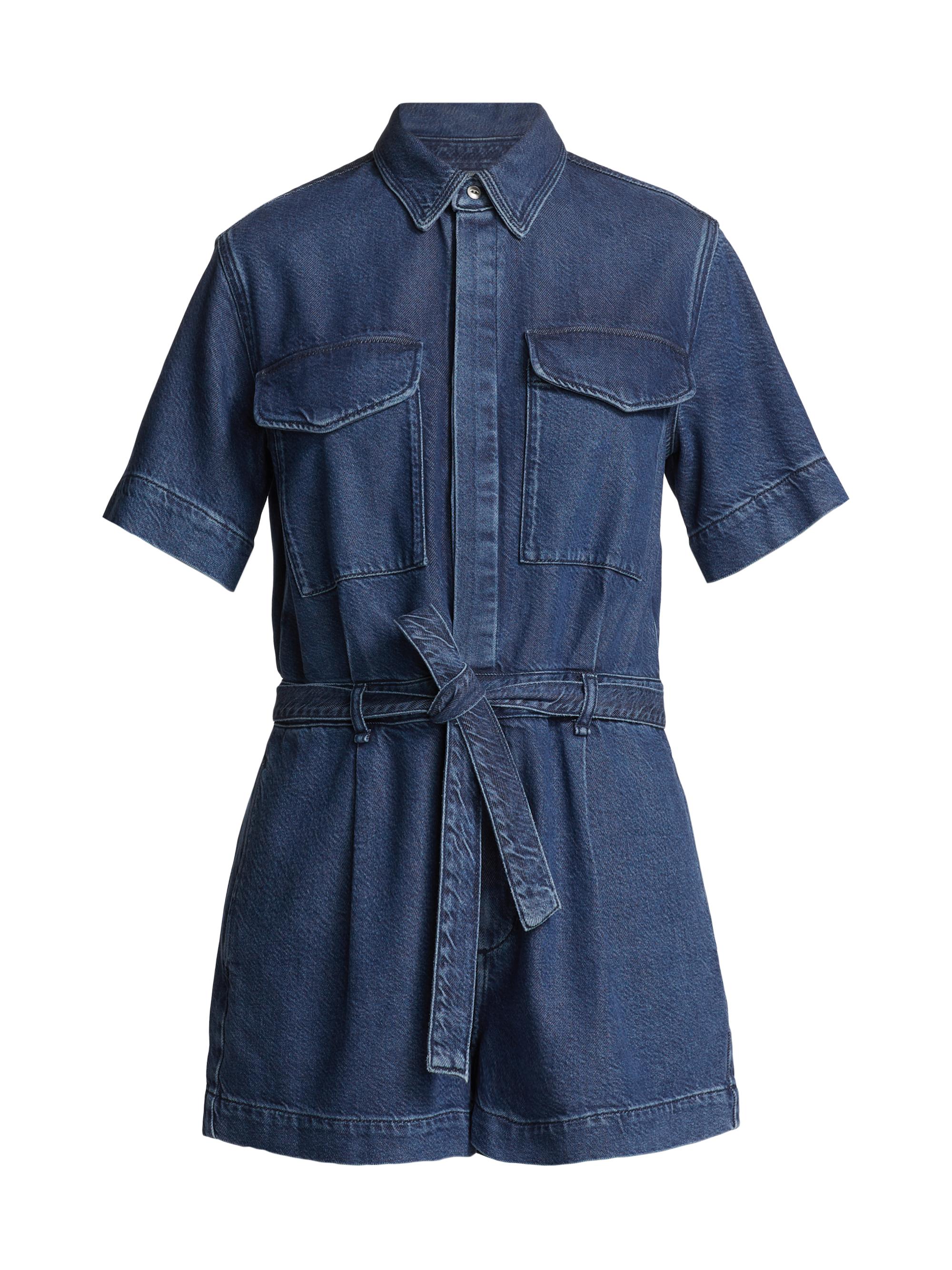 rag & bone Women's Featherweight Denim Surplus Romper - Lily