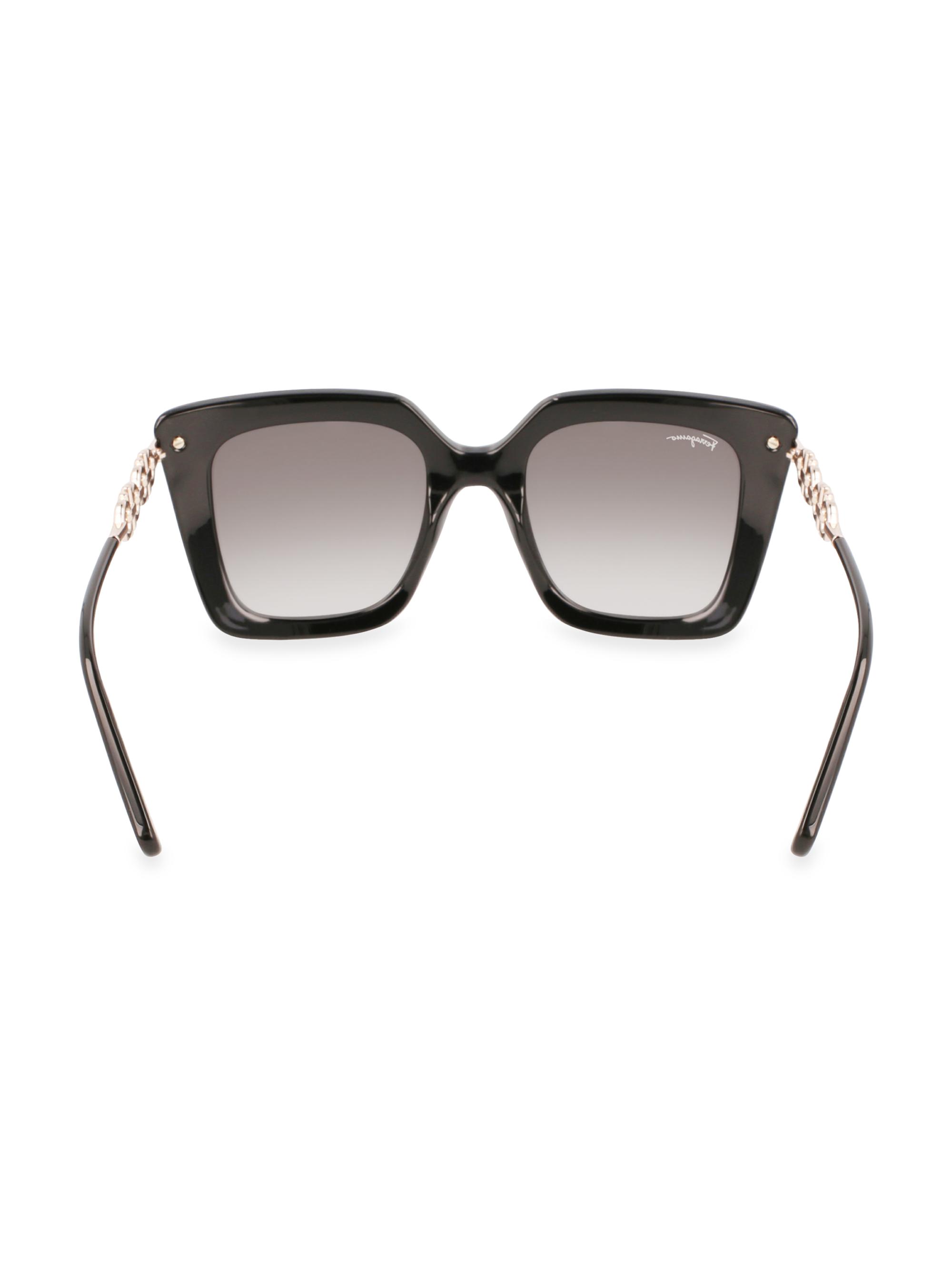 FERRAGAMO Gancini 51MM Rectangle Sunglasses | Saks Fifth Avenue