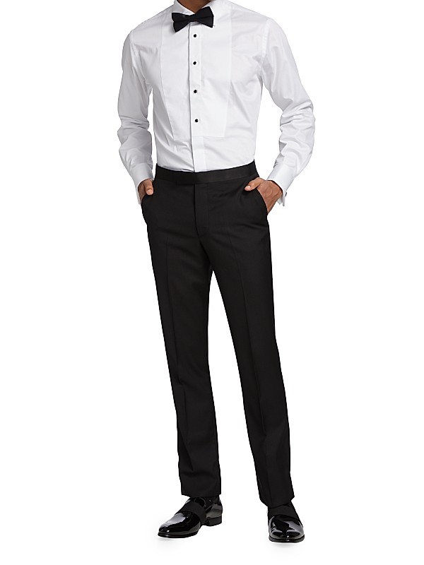 Shop Saks Fifth Avenue COLLECTION Classic Tuxedo Pants Shop Saks Fifth Avenue COLLECTION Classic Tuxedo Pants