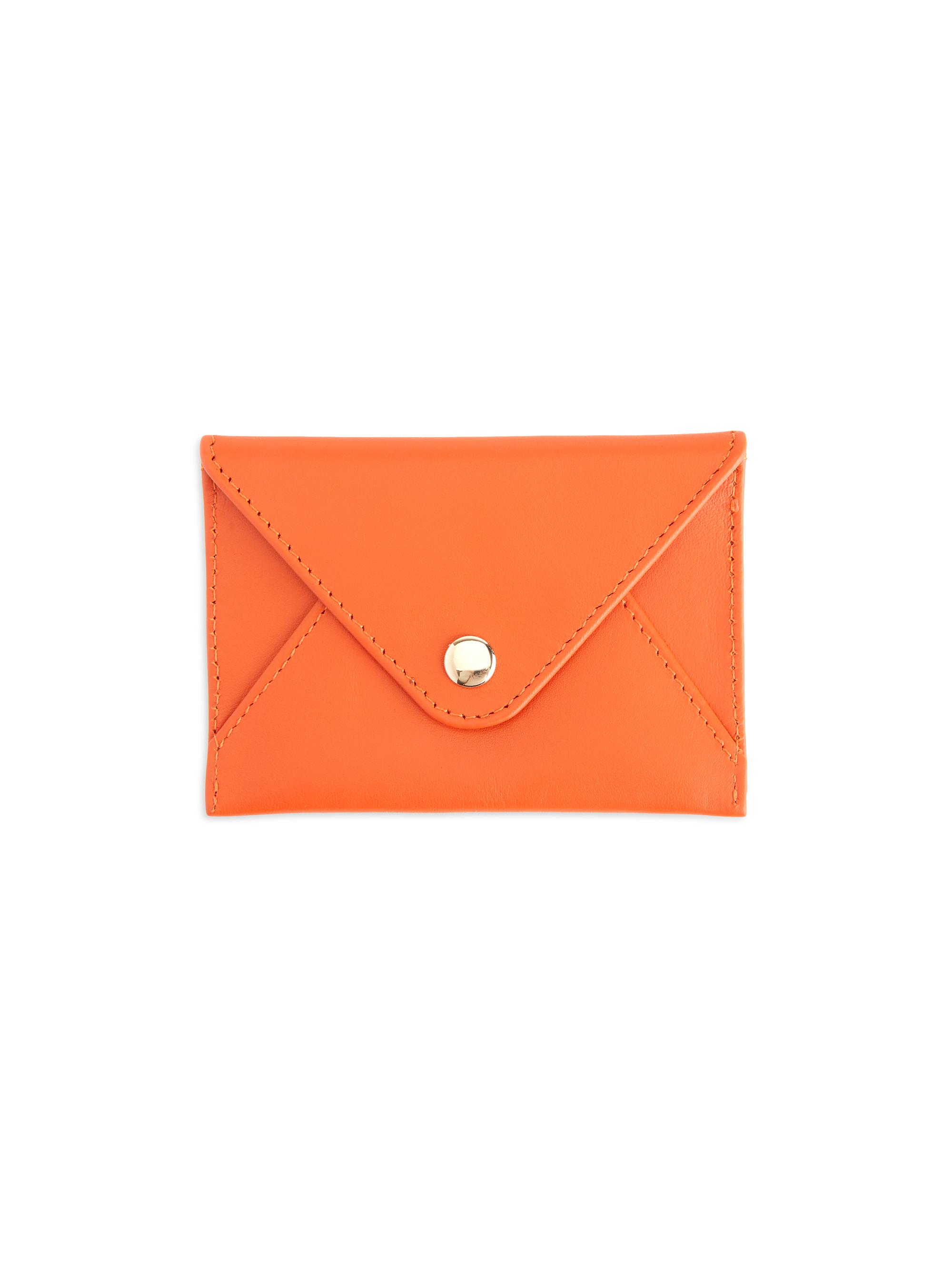 Royce New York Envelope Style Business Card Holder - Orange