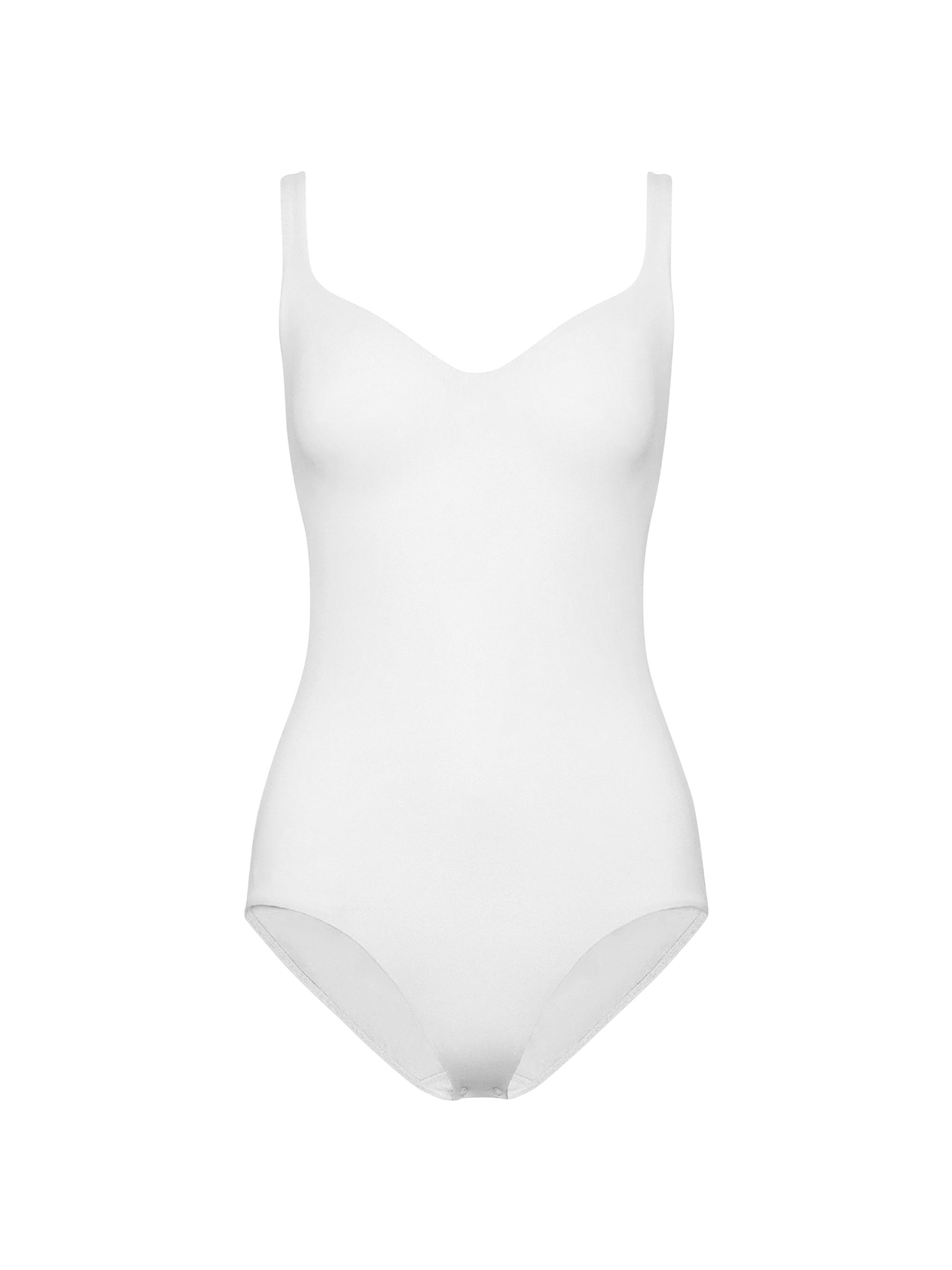 Wolford Women's Formfitting Sleeveless V-Neck Bodysuit - White