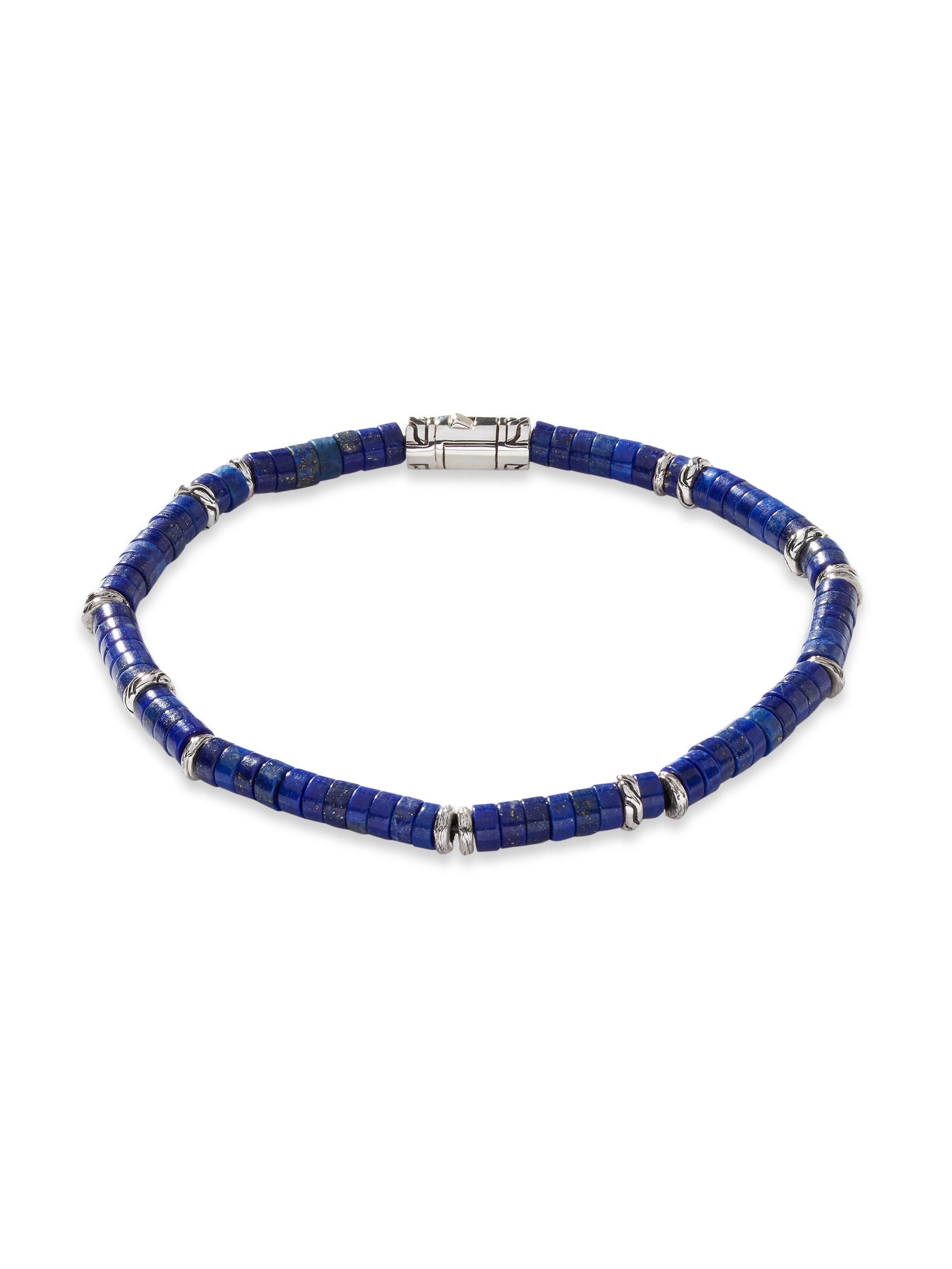 John Hardy Men's Sterling Silver & Lapis Lazuli Heishi Beaded Bracelet - Blue