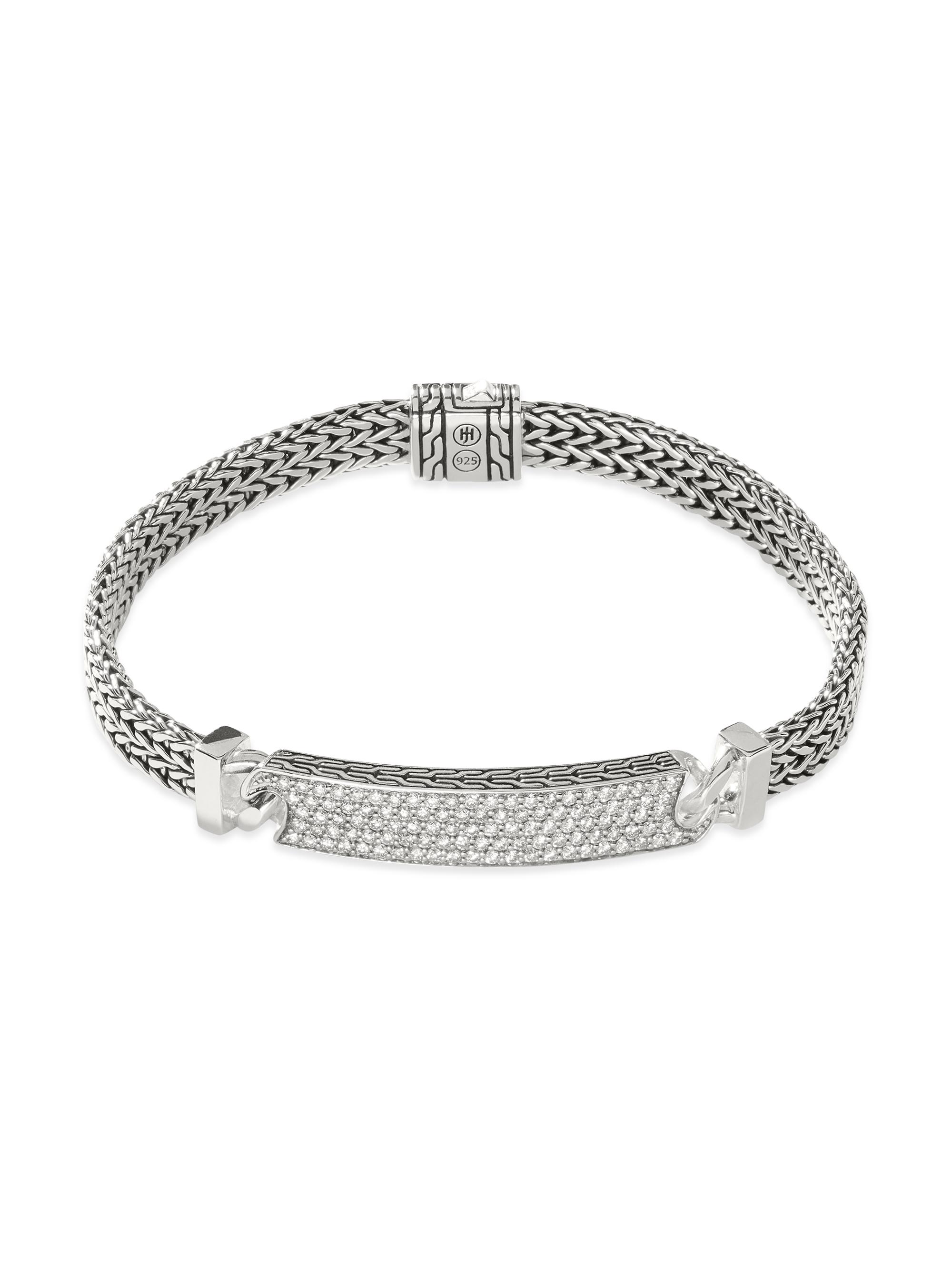 John Hardy Men's Sterling Silver & Diamond Rata-Chain Bracelet - Silver