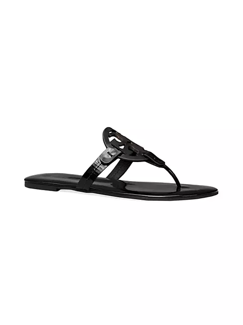 Patent leather sandal Tory Burch Black size 11 US in Patent