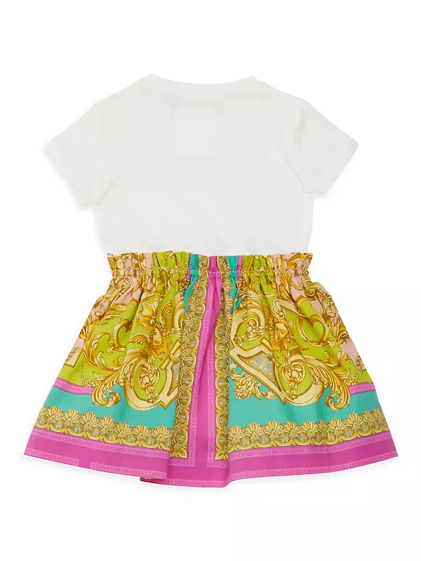 Baby's & Little Girl's Logo Barocco Print Dress