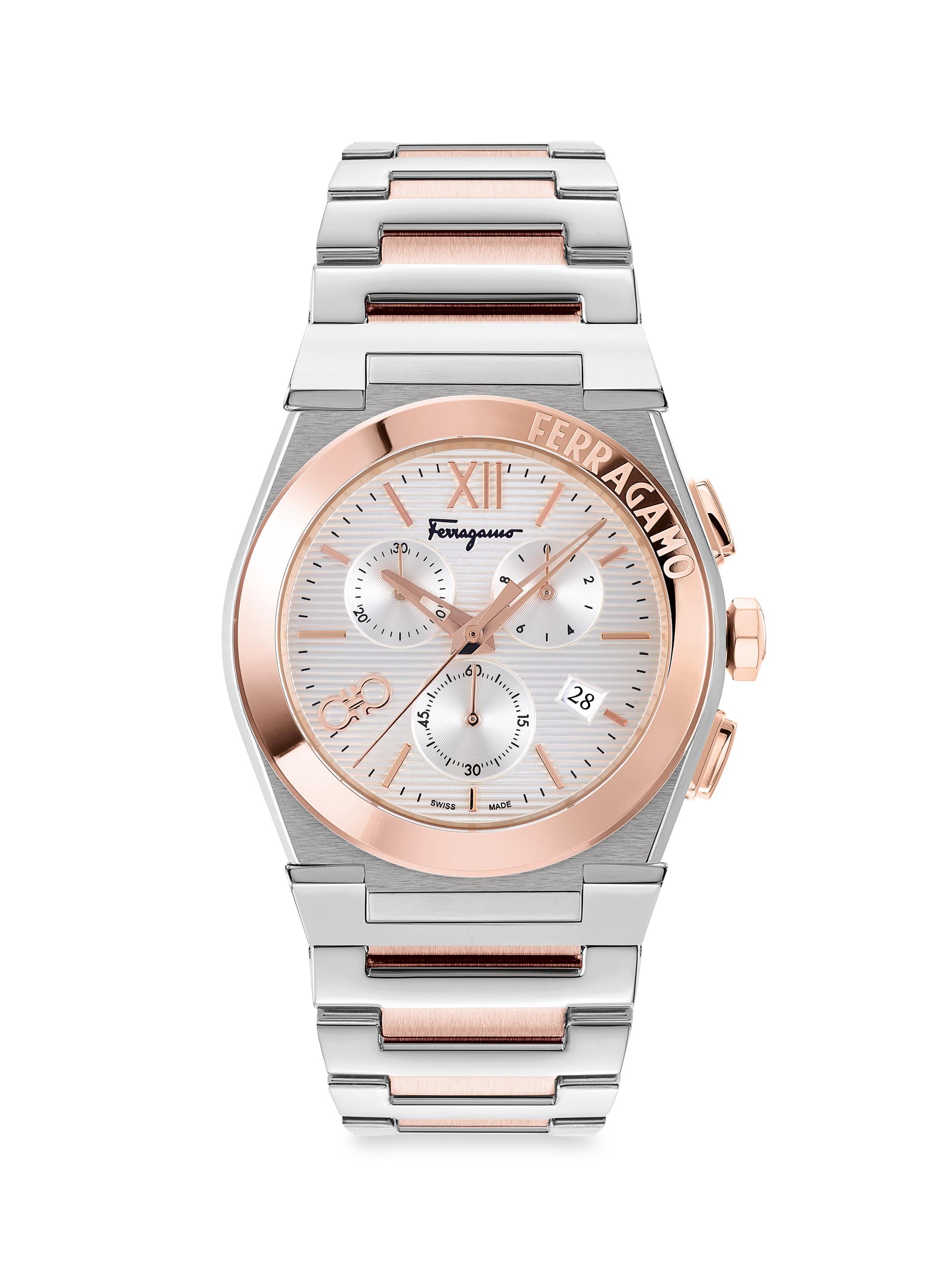 FERRAGAMO Vega Chrono Stainless Steel Watch | Saks Fifth Avenue