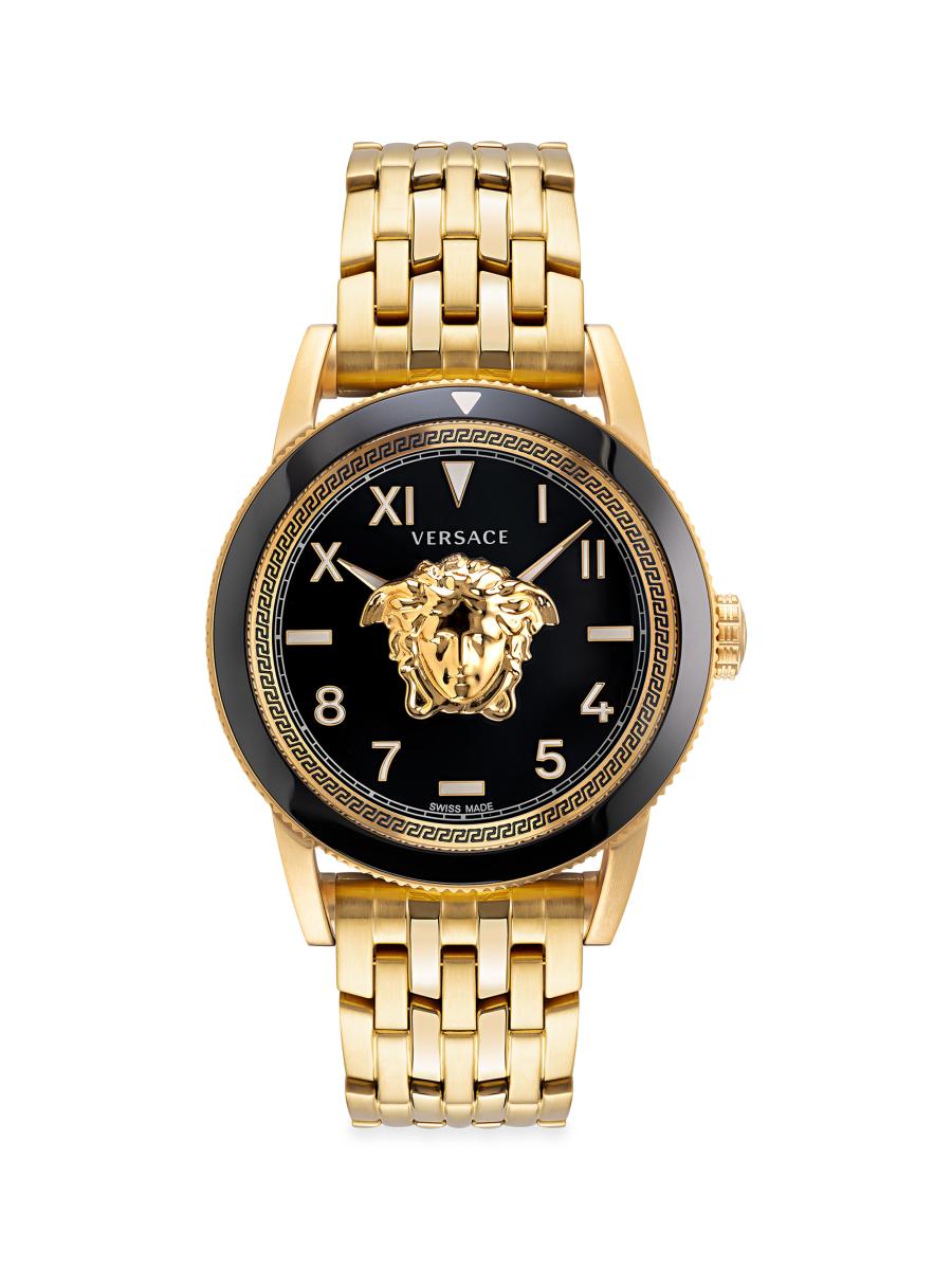 Versace Palazzo Goldtone Greca Bracelet Watch | Saks Fifth Avenue