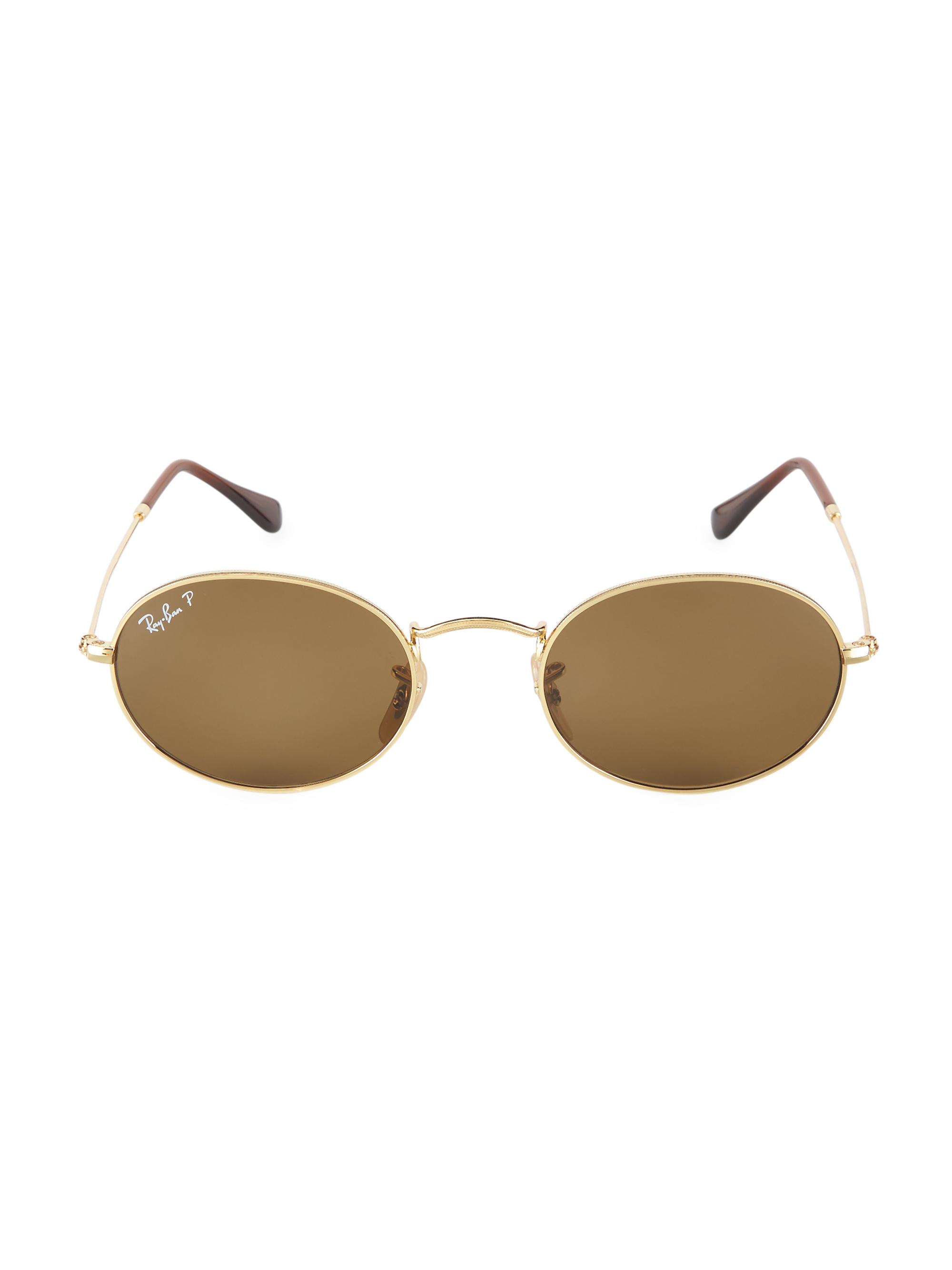 Ray-Ban Women's RB3457 51MM Oval Sunglasses - Gold Flash
