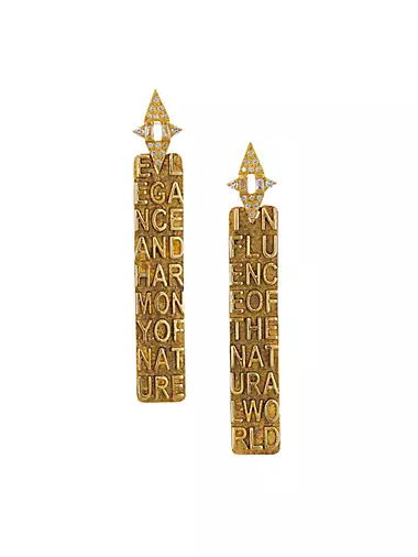 Sagrada Passion 20K Yellow Gold & Diamond Linear Drop Earrings