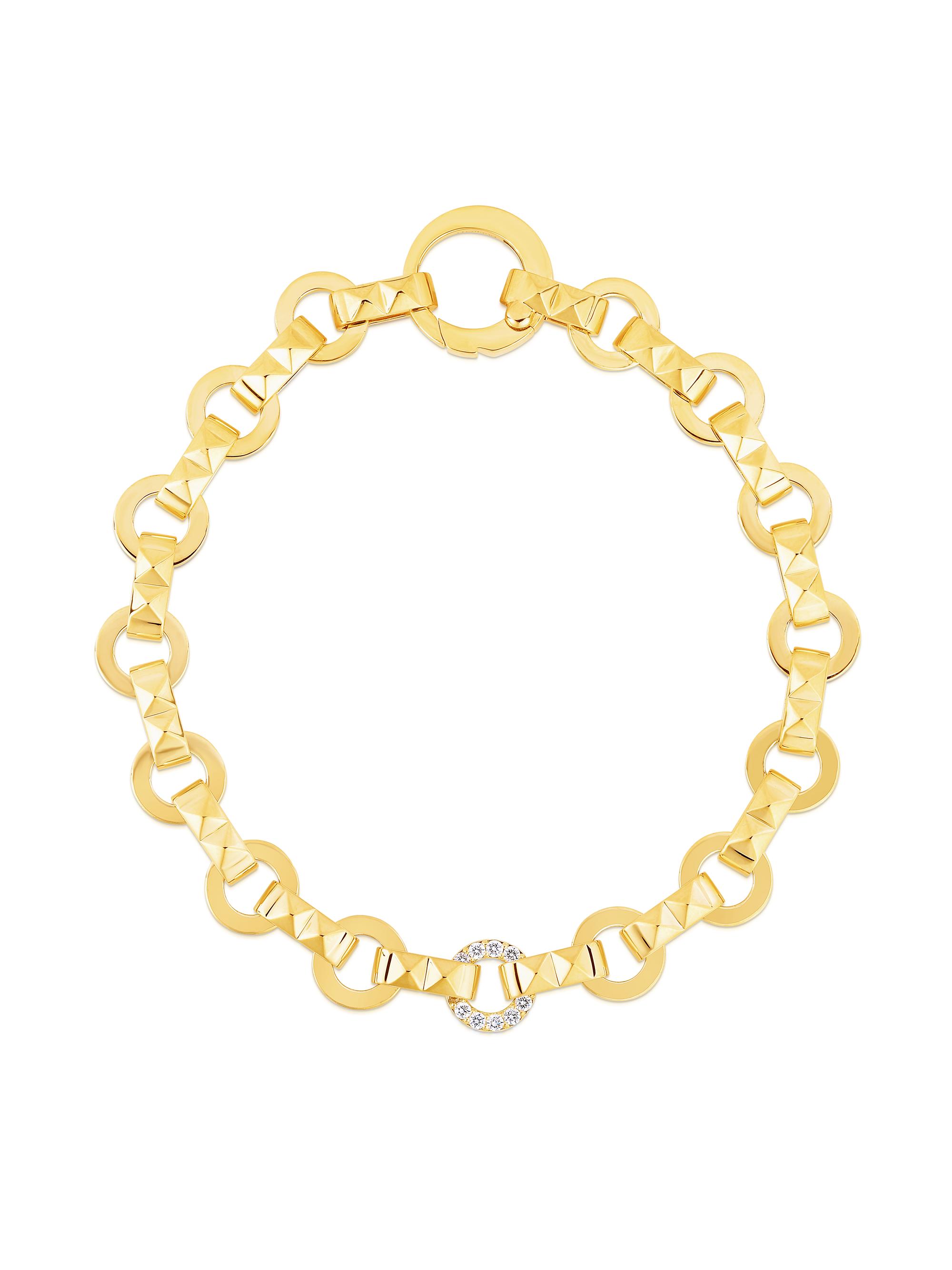 Roberto Coin Women's Obelisco 18K Yellow Gold & Diamond Bracelet - Yellow Gold