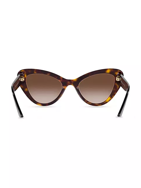 Chunky Monogram Cat-Eye Sunglasses, BROWN