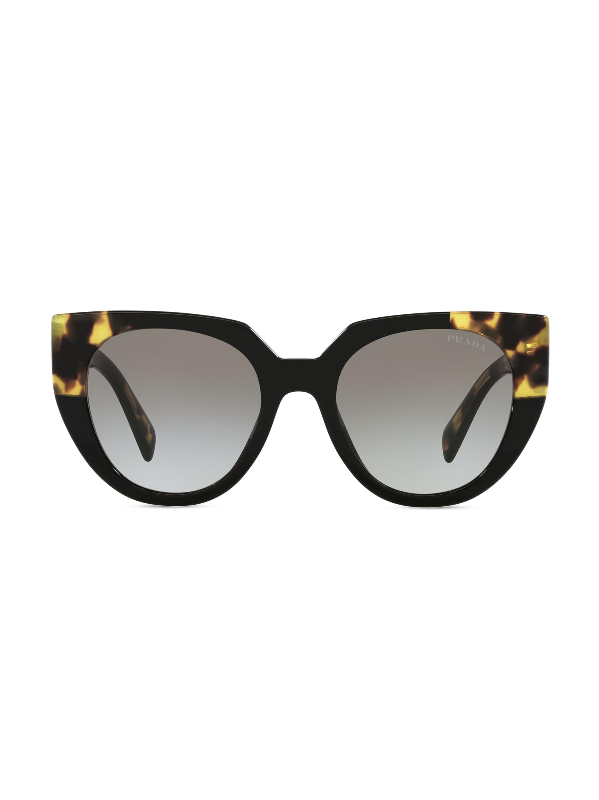 Prada Women's 52MM Cat-Eye Sunglasses - Tort Black