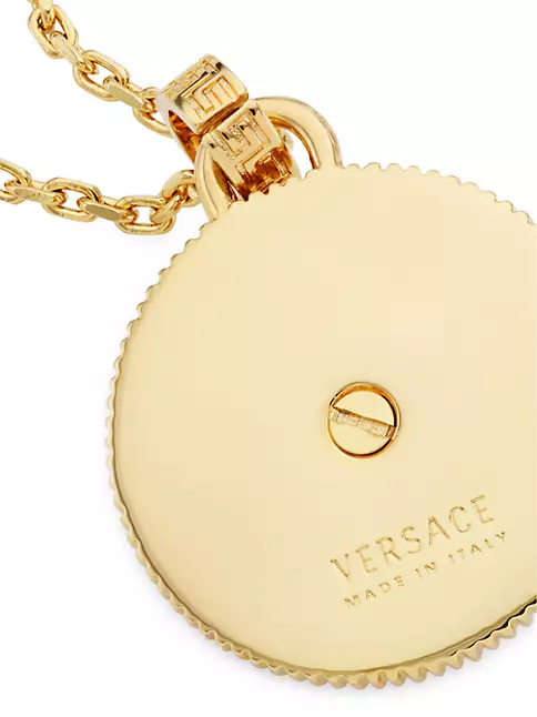 Versace Two Tone Medusa Pendant Necklace