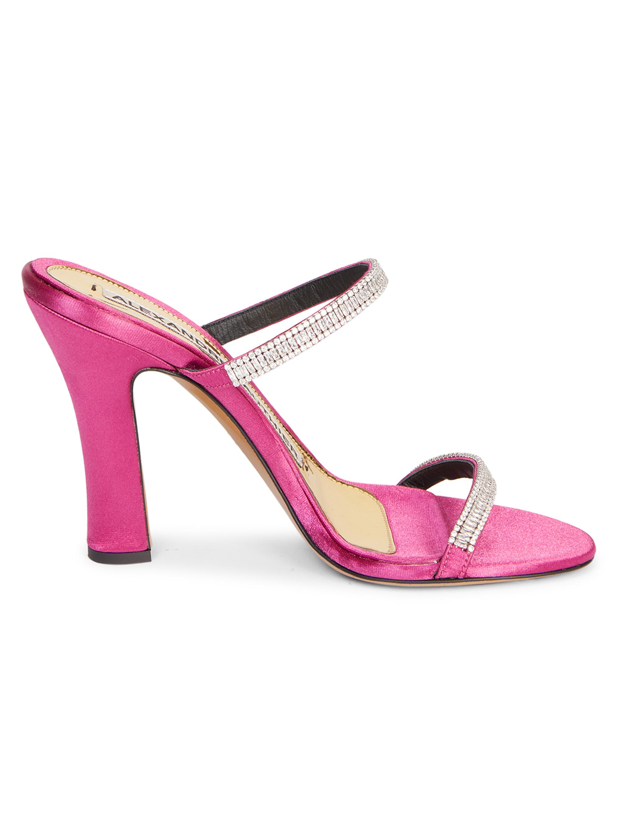 Alexandre Vauthier Women's Neolux Crystal-Embellished Sandals - Fuschia
